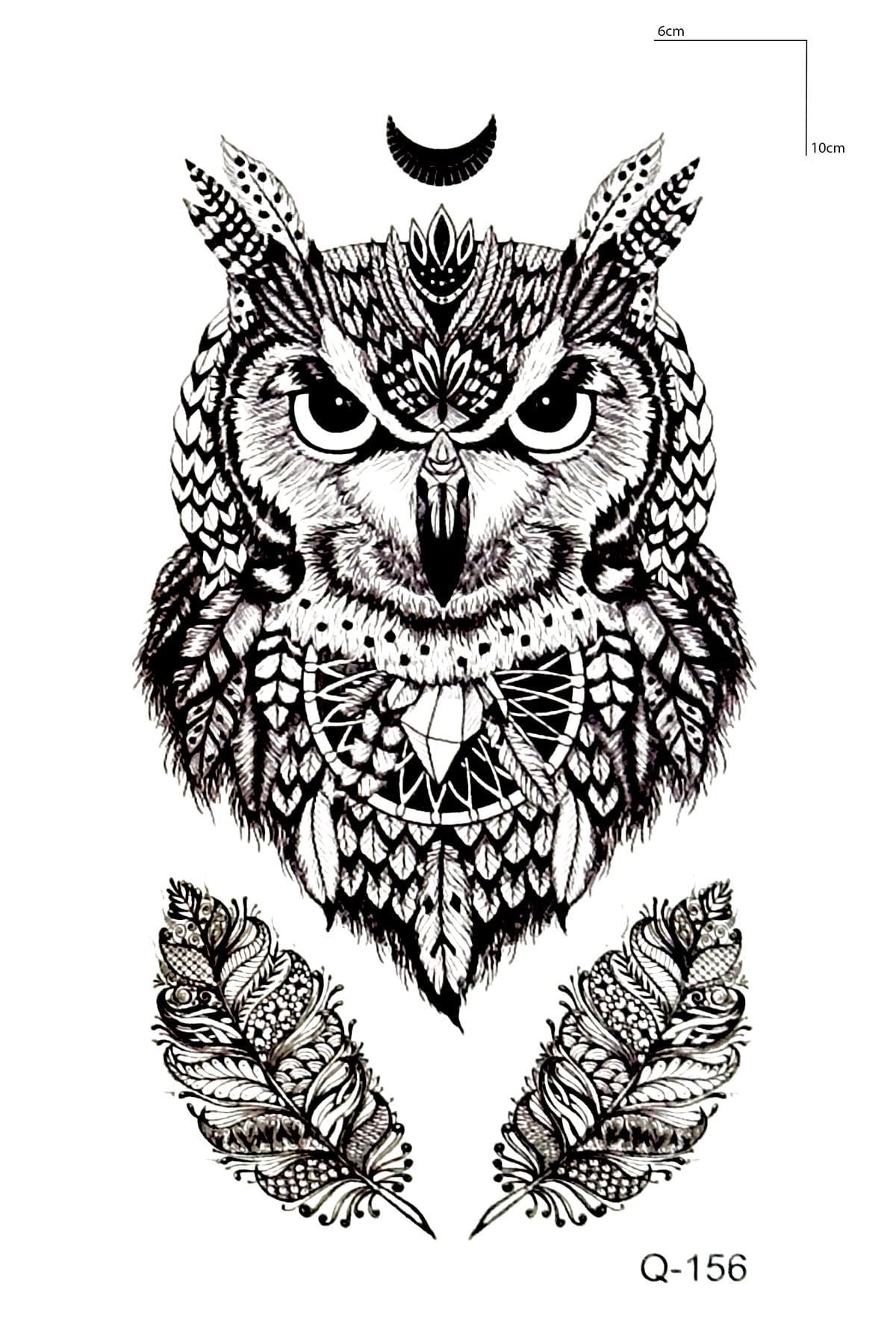 Baykuş Mini Dövme Geçici Tattoo