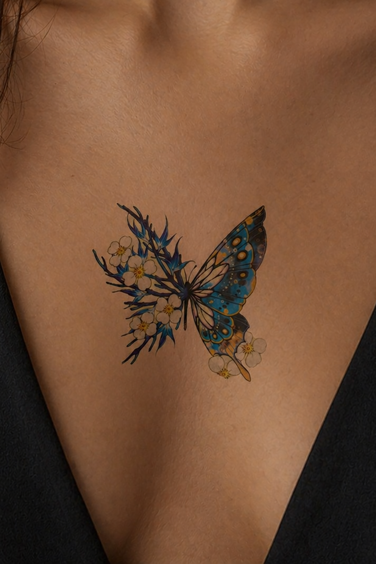 Geçici Kelebek Figürlü Dövme Tattoo