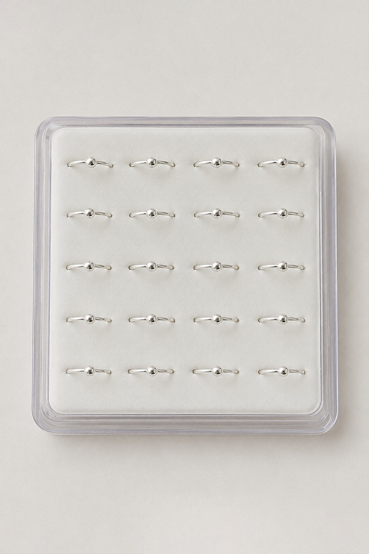 20'li Gümüş Renk Halka Piercing Set