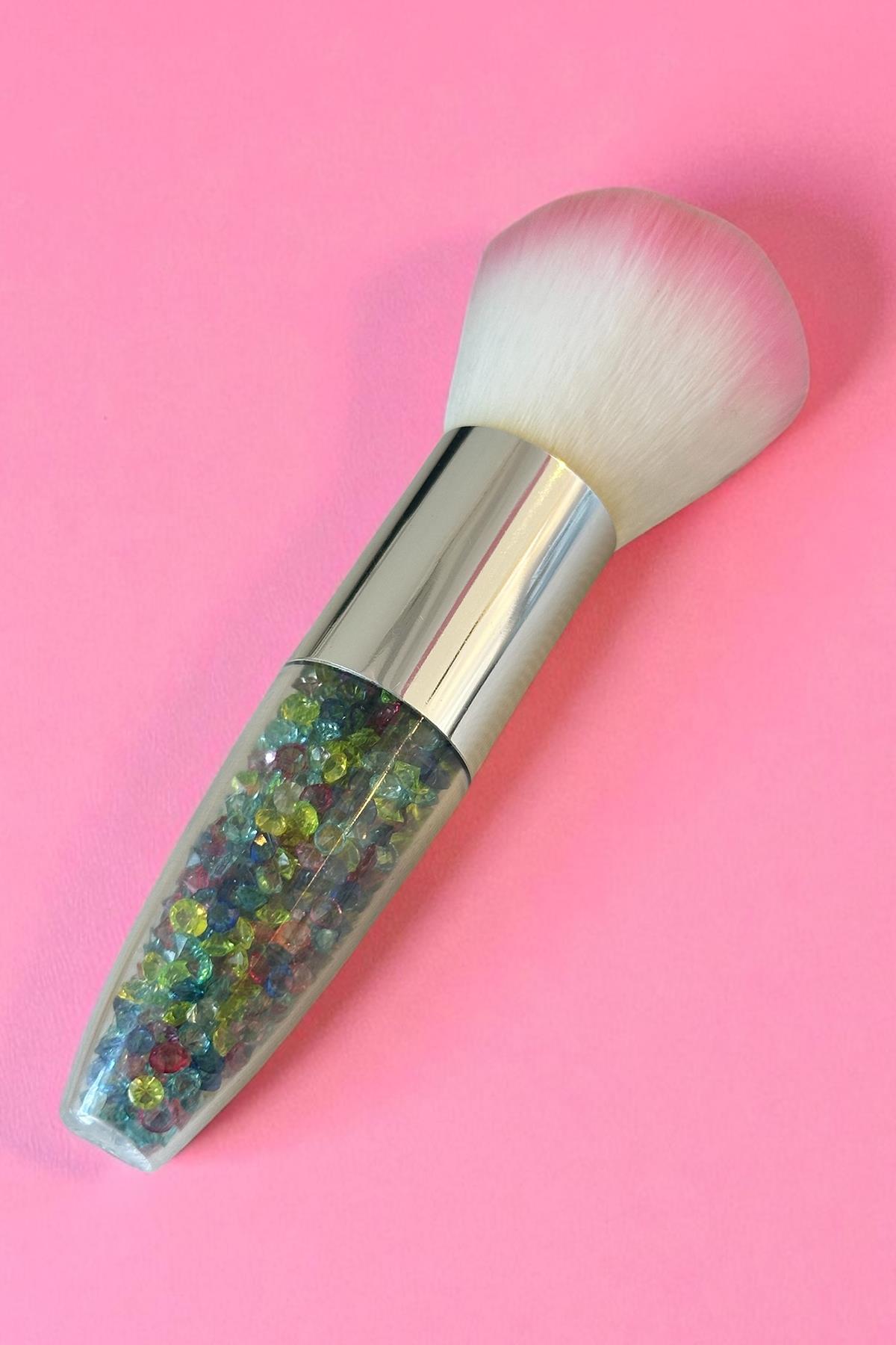 Karışık Renk Taş Detaylı Allık Fırçası