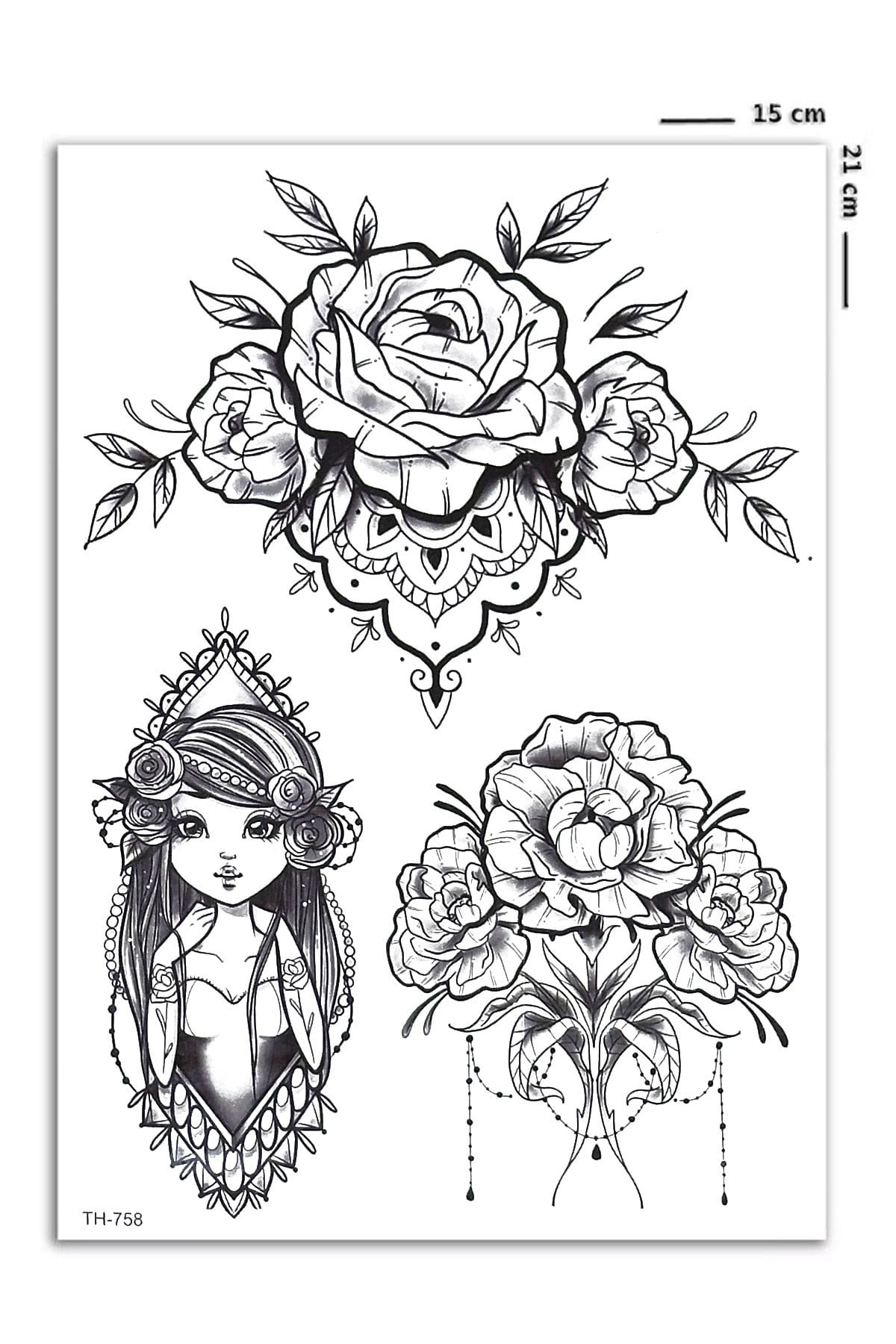 Çiçek Geçici Dövme Tattoo
