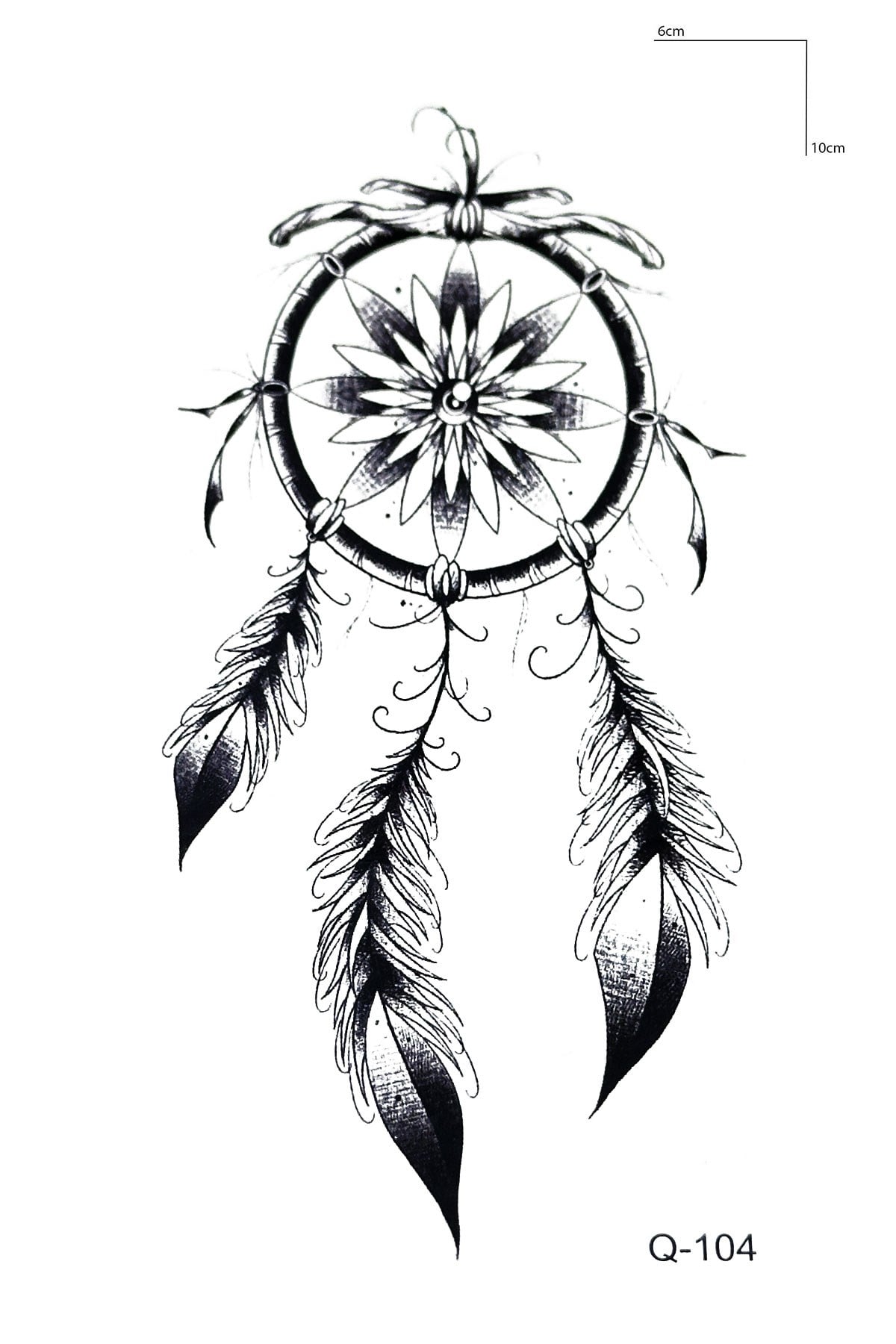 Tüylü Düş Kapanı Mini Geçici Dövme Tattoo