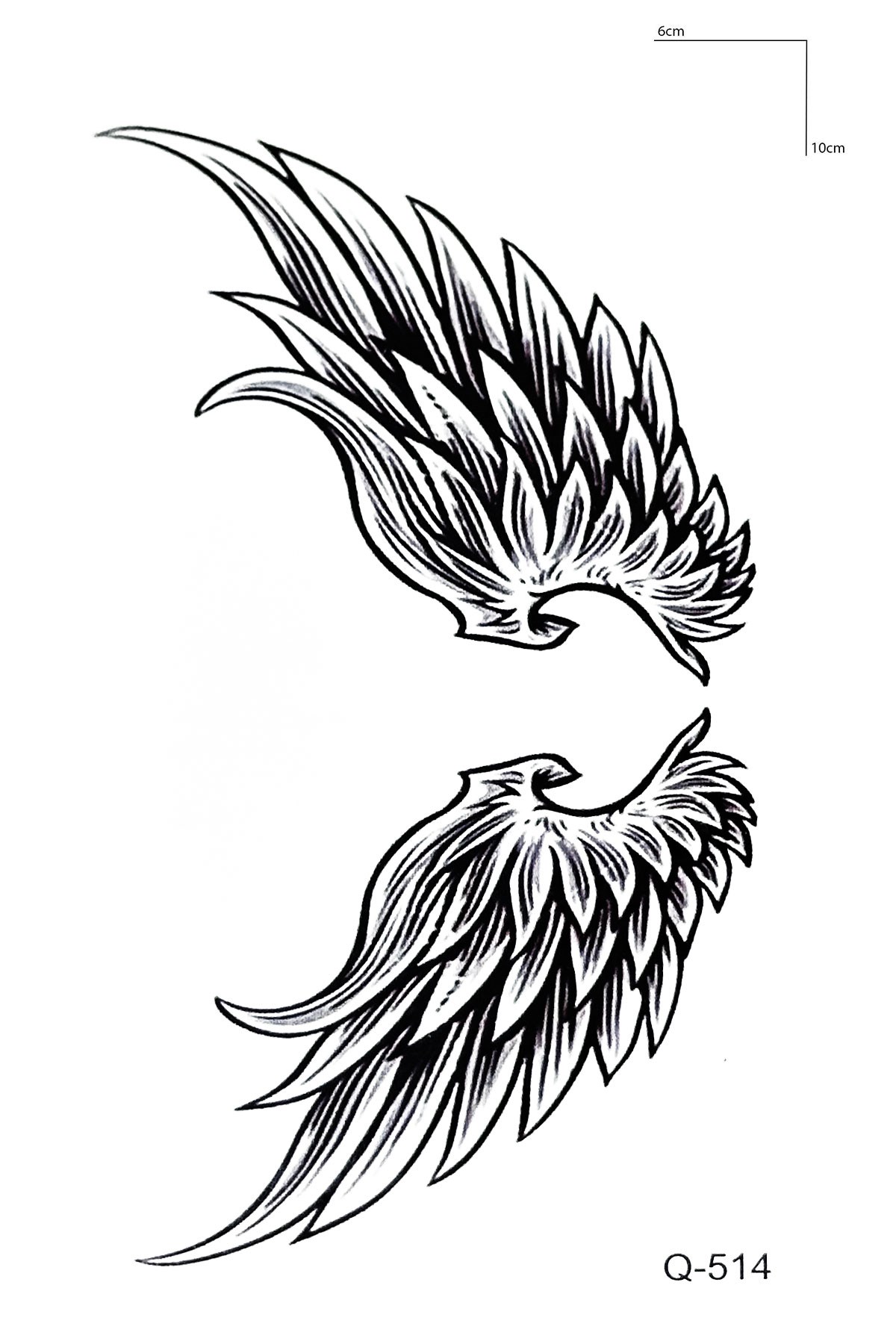 Melek Kanadı Geçici Dövme Tattoo 
