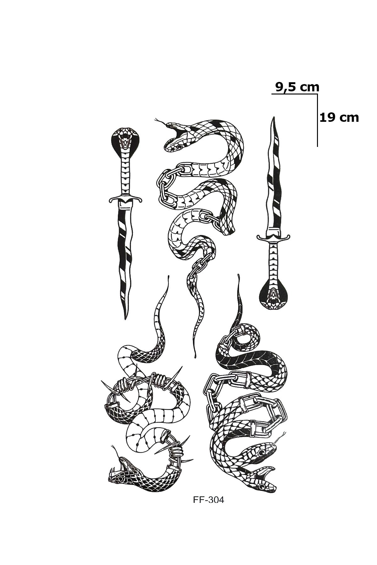 Bıçak Dövme Geçici Tattoo