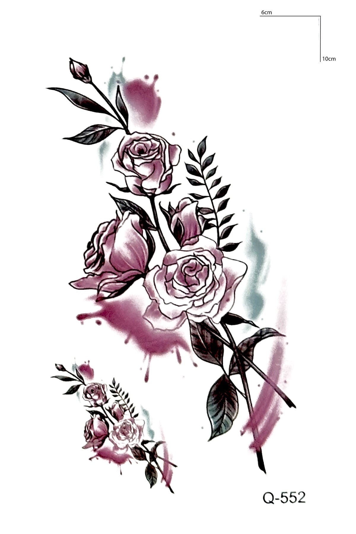 Çiçek Dalı Mini Dövme Geçici Tattoo
