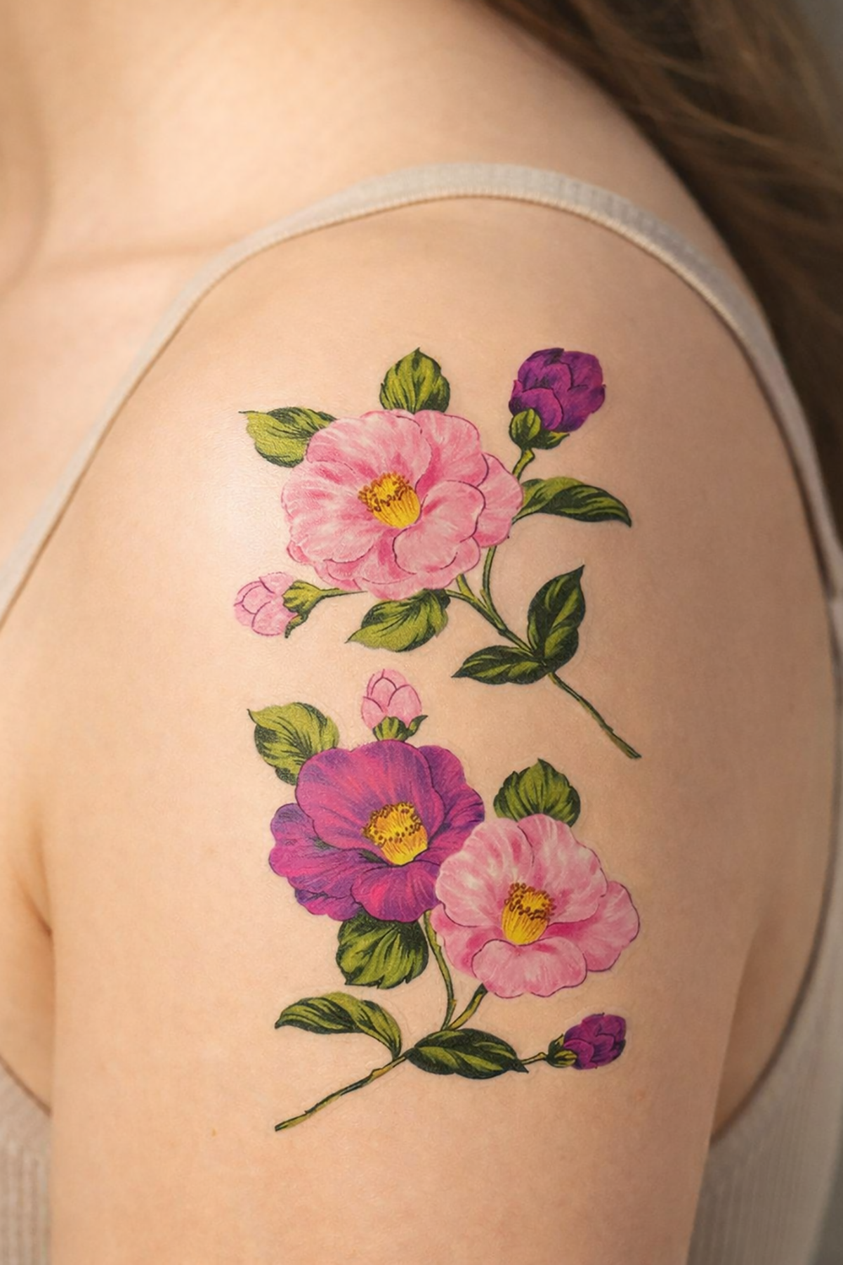 Geçici Çiçek Figürlü Mini Dövme Tattoo