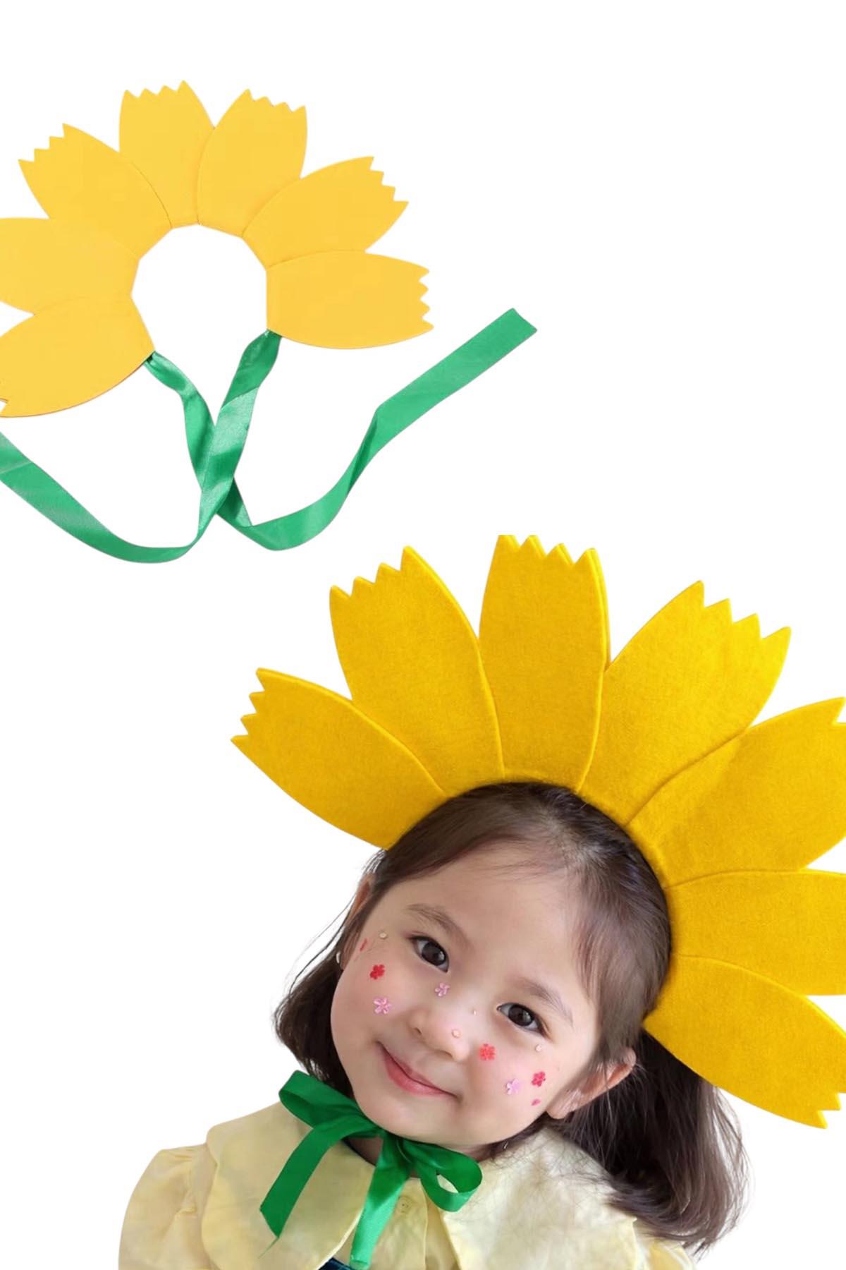 Sarı Renk Lale Figürlü Tasarım Taç