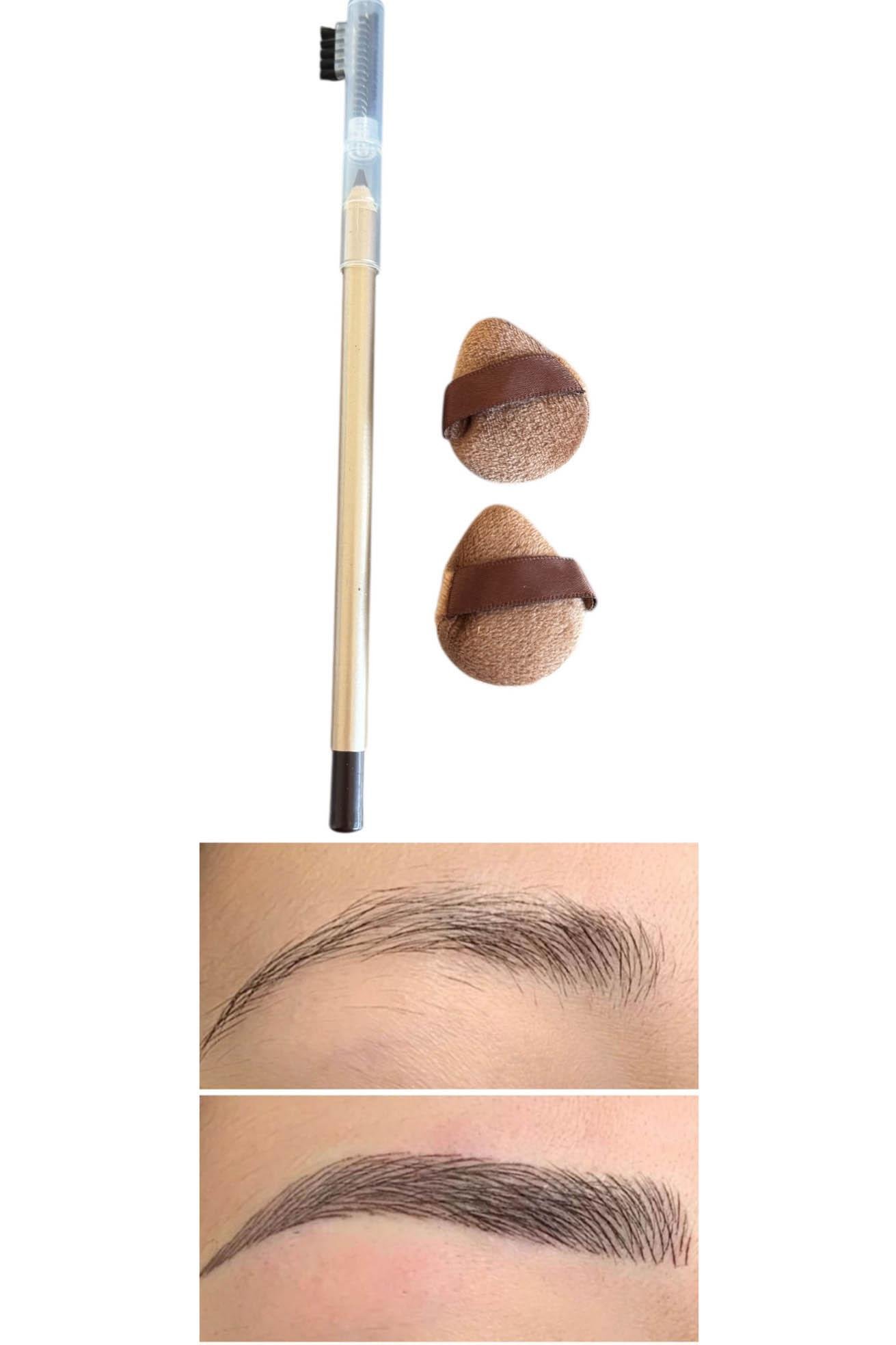 Kahverengi Göz kalemi Mini 2'li Sünger Set