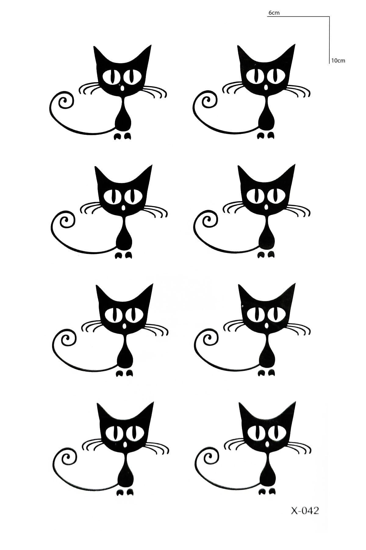 Çoklu Kedi Mini Geçici Dövme Tattoo