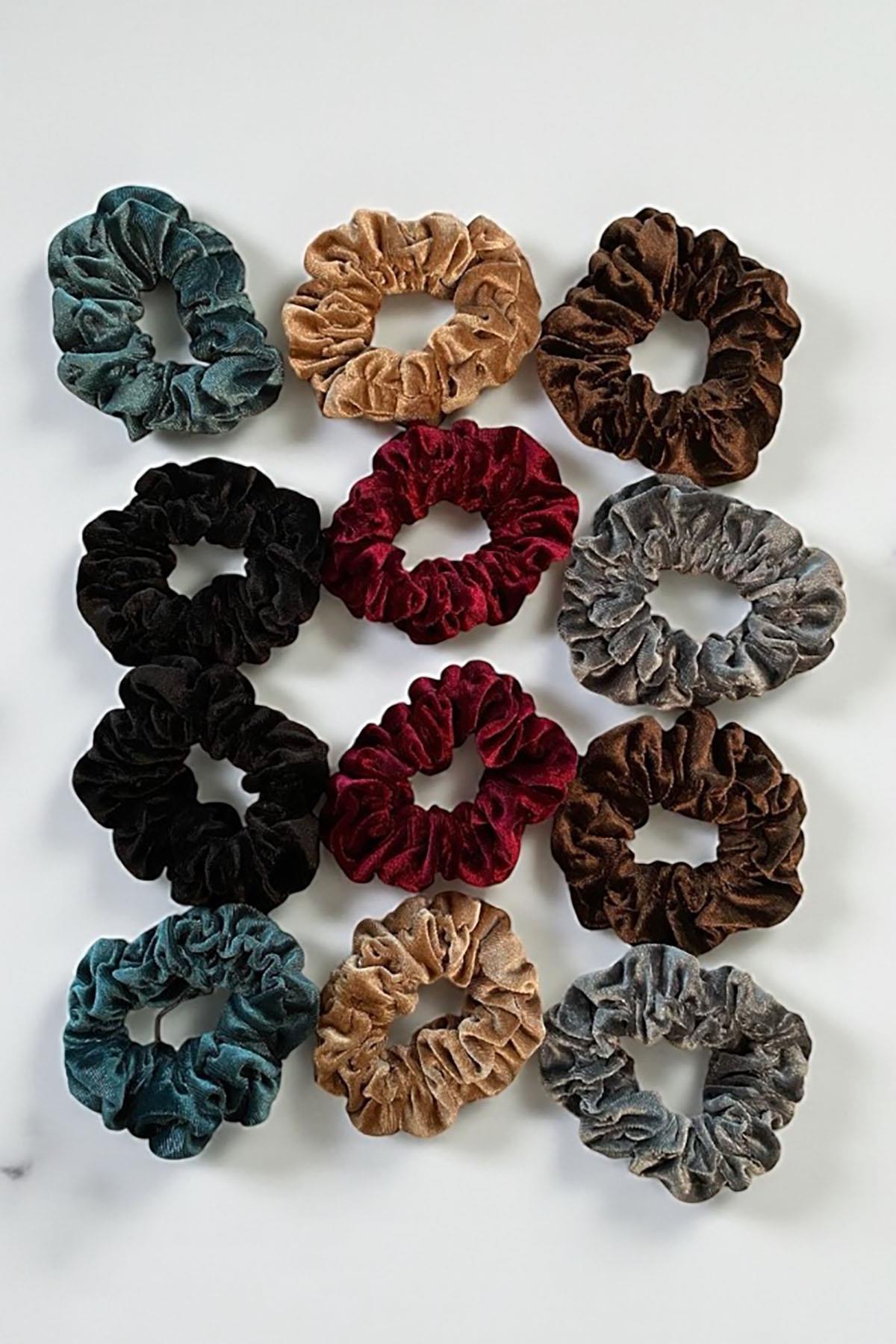 12'li Karışık Renk Simit Toka Set