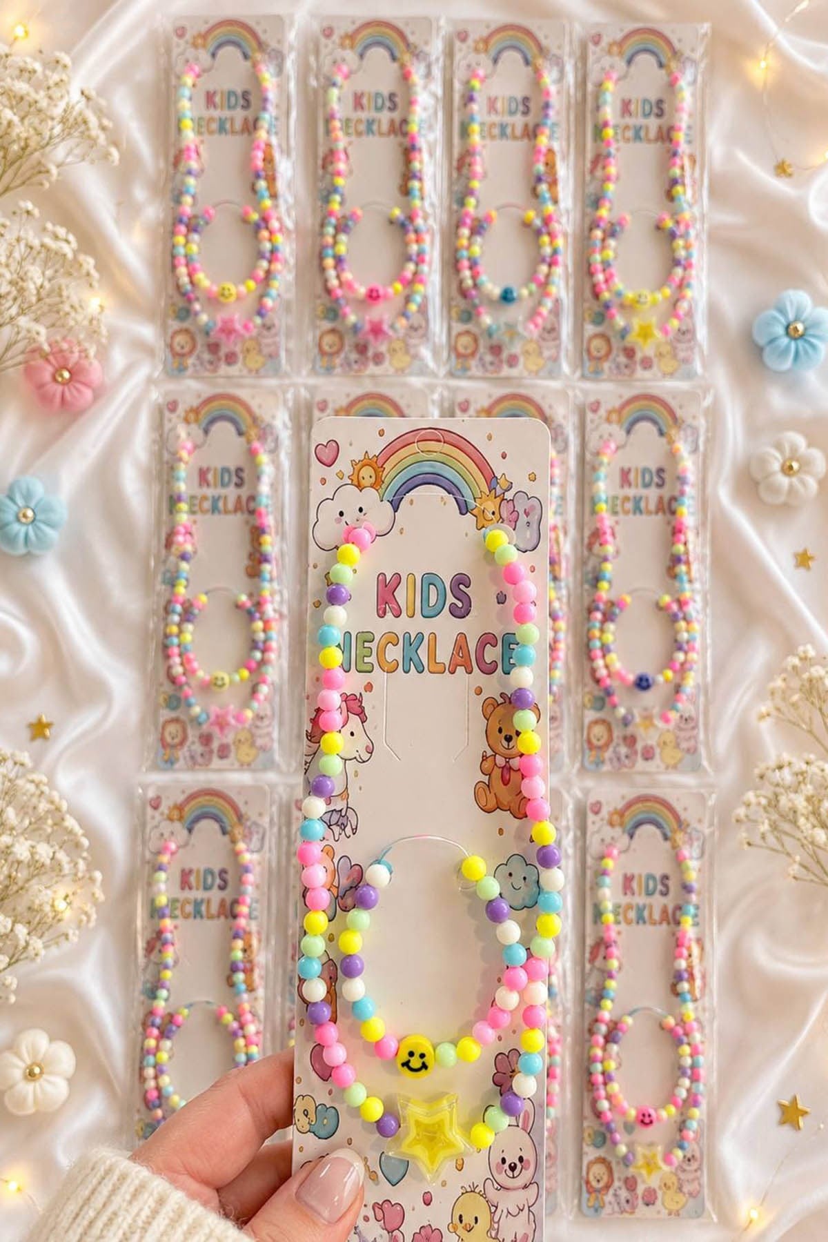 12'li Karışık Figürlü Çocuk Kolye/Bileklik Set