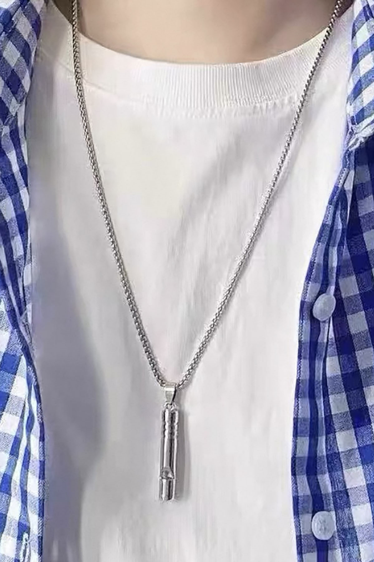 Hayatta Kalma ve Acil Yüksek Ses Çelik Düdük Deprem Kolyesi Kadın & Erkek