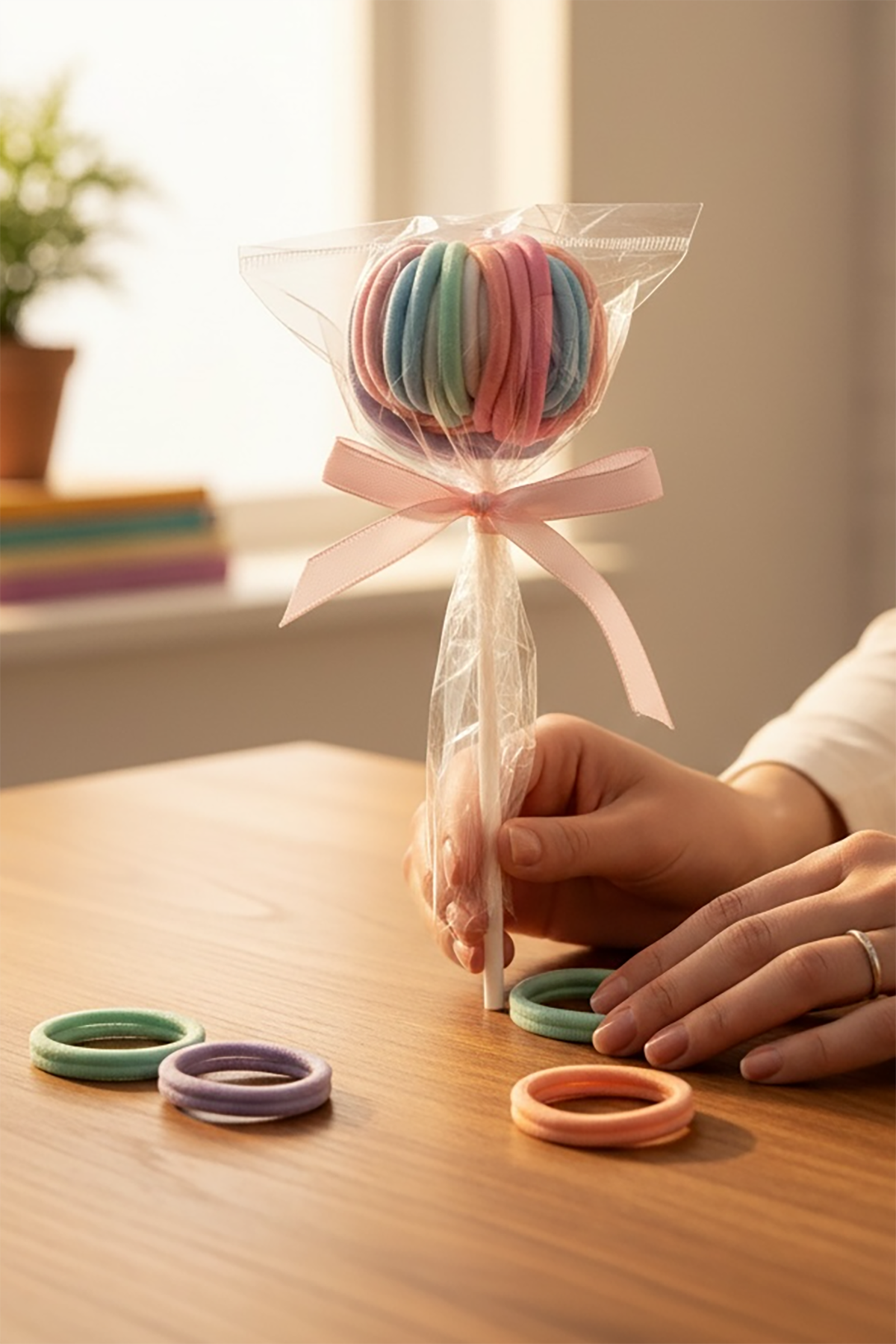 Karışık Renk Lolipop Figürlü Lastik Toka Set