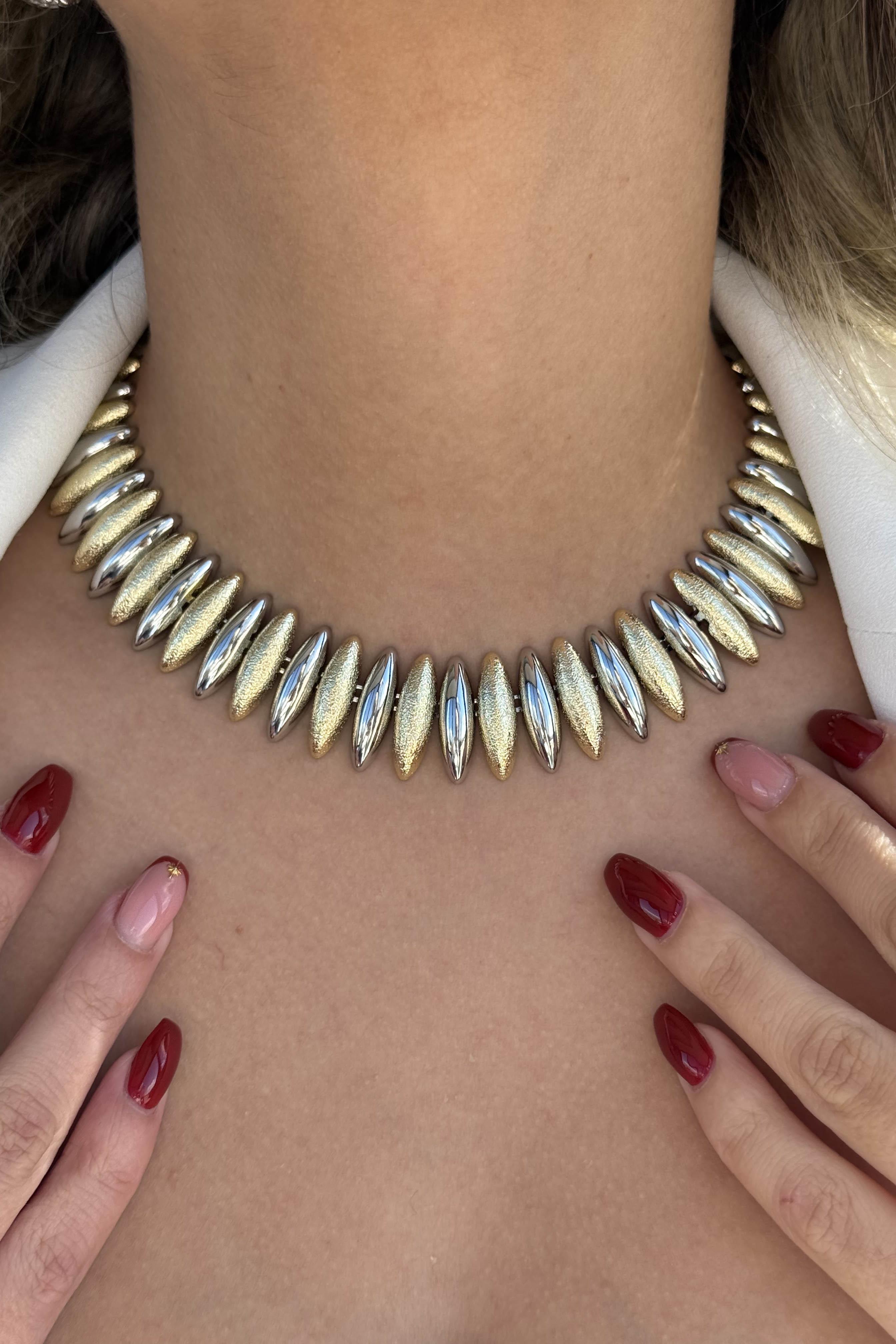 Altın Ve Gümüş Renk Tasarım YSX Kolye