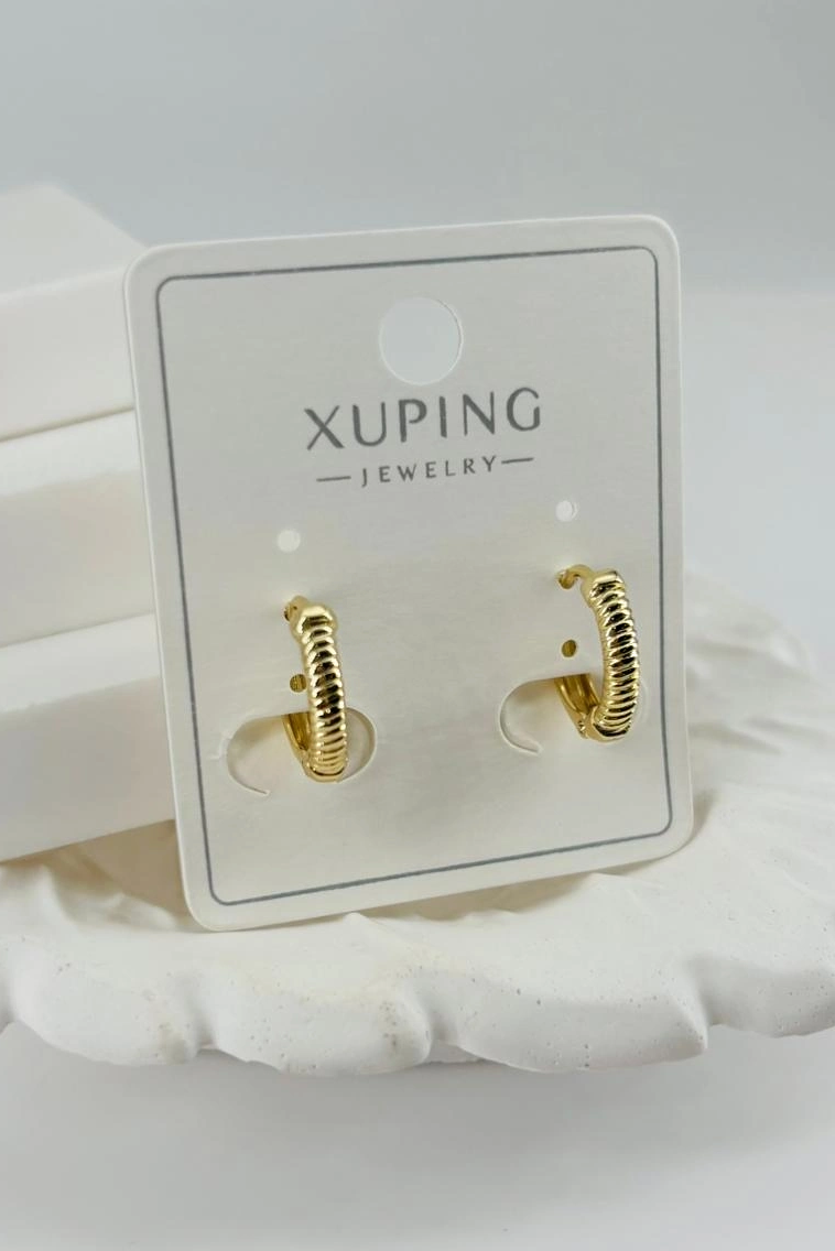 Altın Renk Xuping Halka Küpe (Çift)