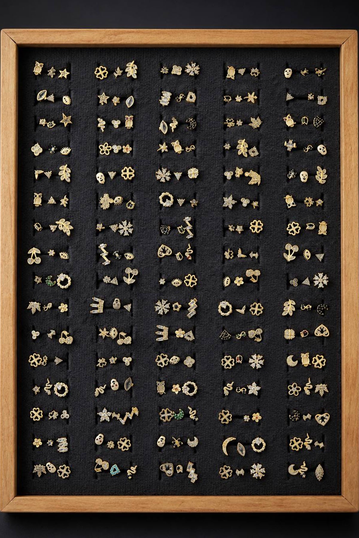 240'lı  Altın Renk Karışık Figürlü Piercing Set
