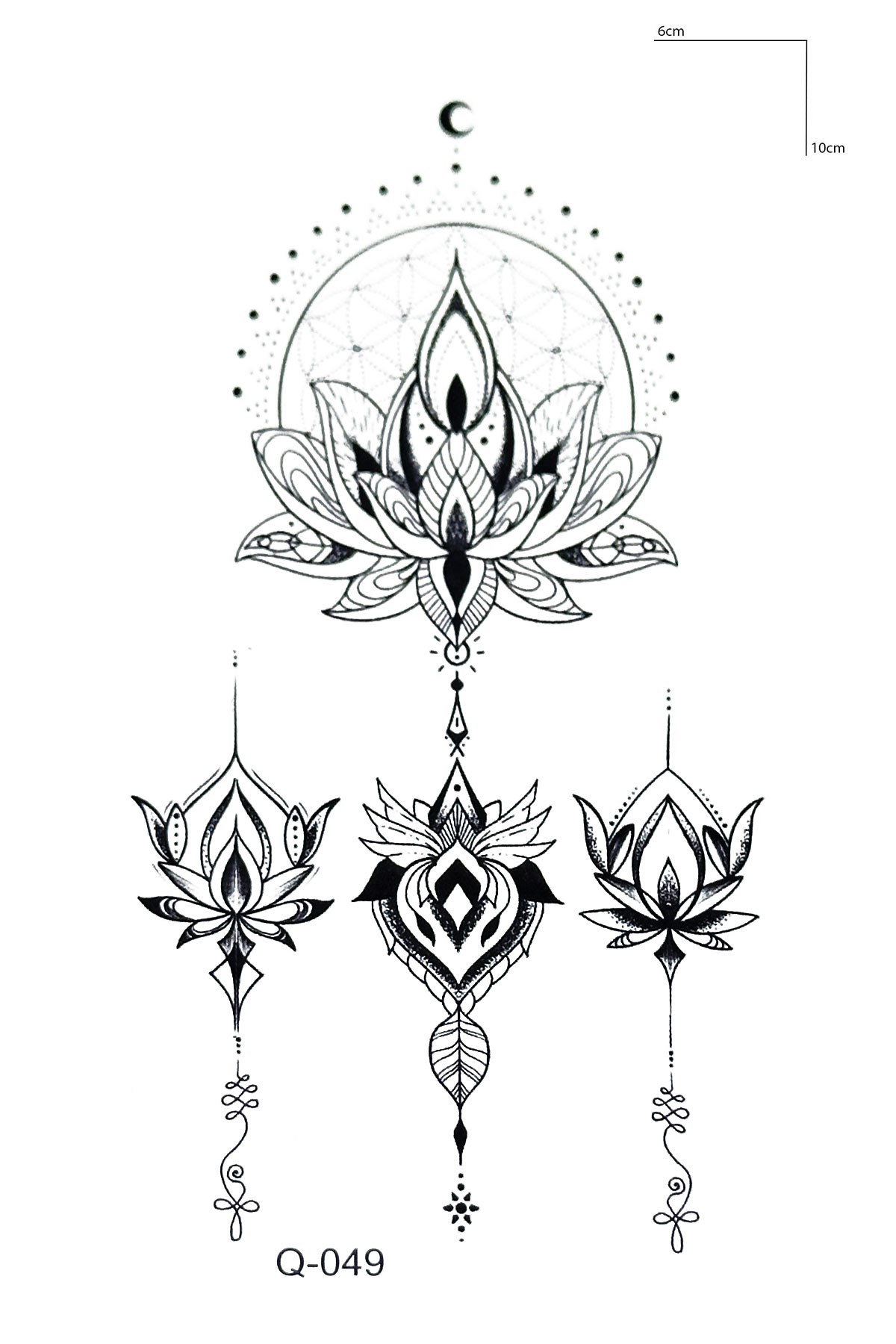 Lotus Mini Geçici Dövme Tattoo