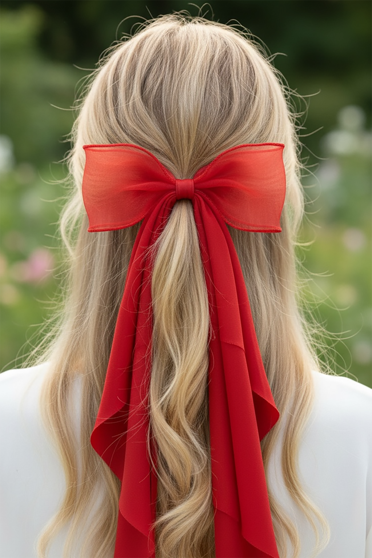 Kırmızı Renk Kurdele Detaylı Pens Toka