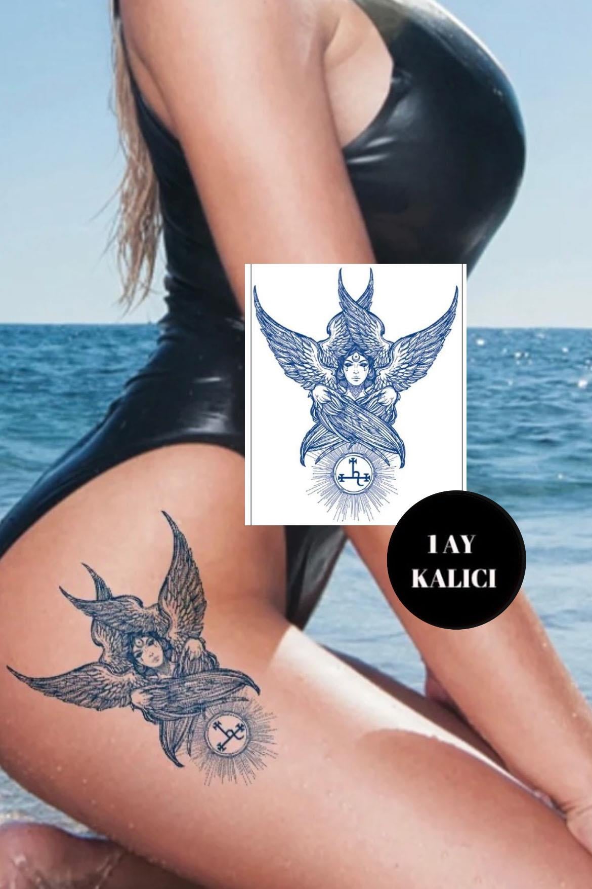 Karışık Figürlü 12 Saat Sonra Kararan Geçici Mini Dövme Tattoo