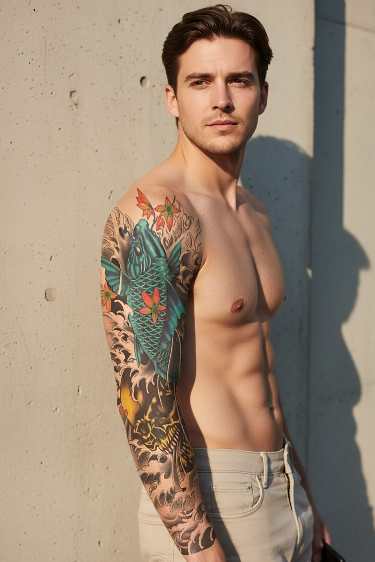 Geçici Balık Kol Dövme Tattoo