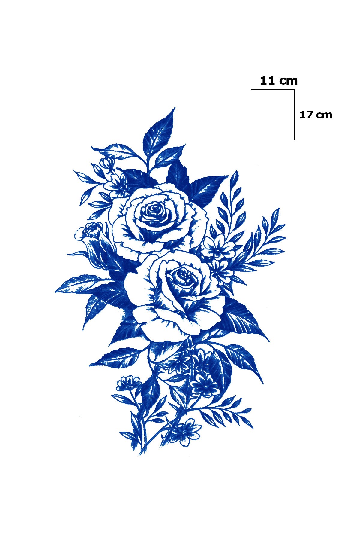 Çiçek Sonradan Kararan Yarı Kalıcı Geçici Dövme Tattoo