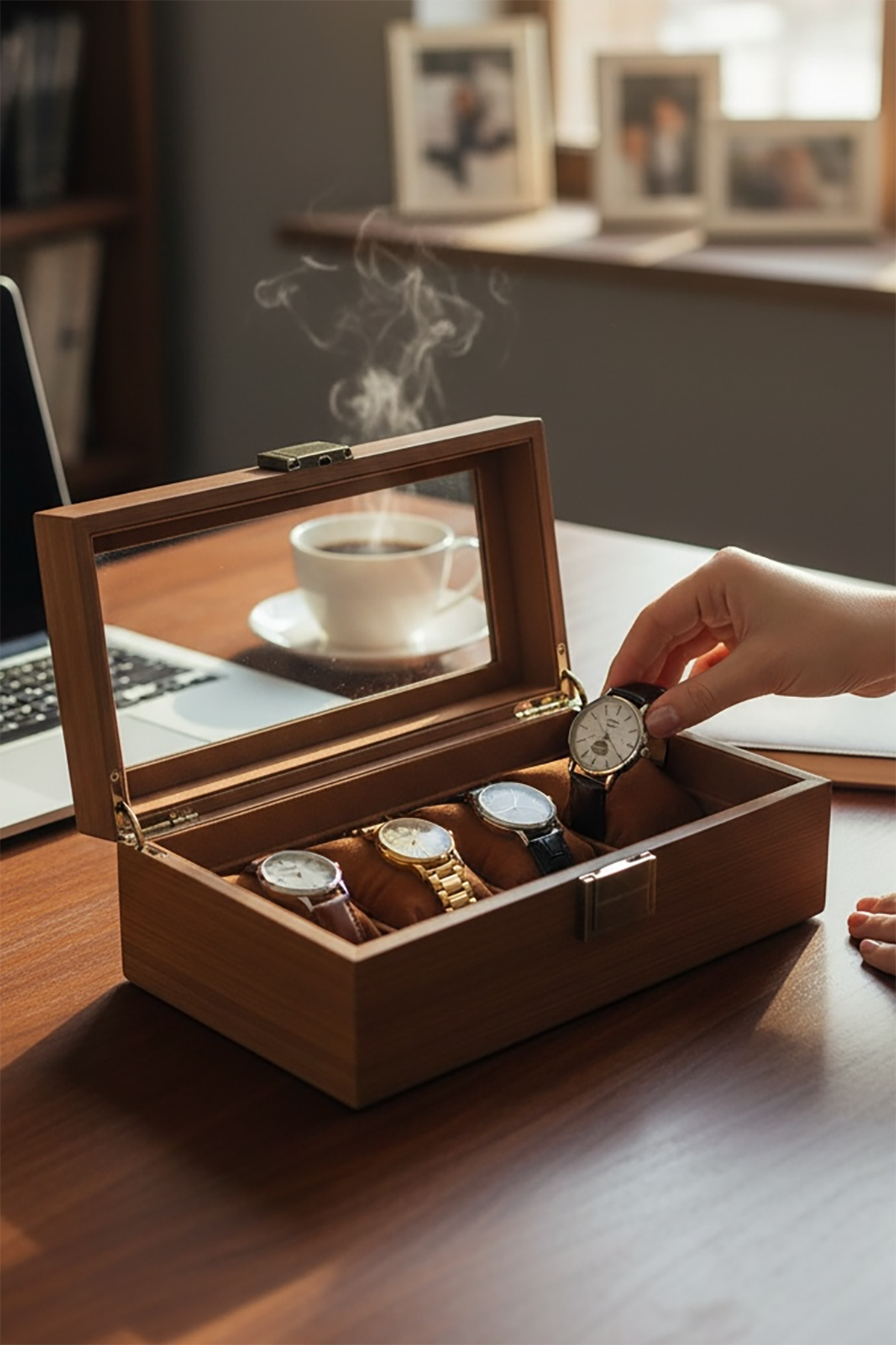 Kahve Renk Takı/Saat Organizeri