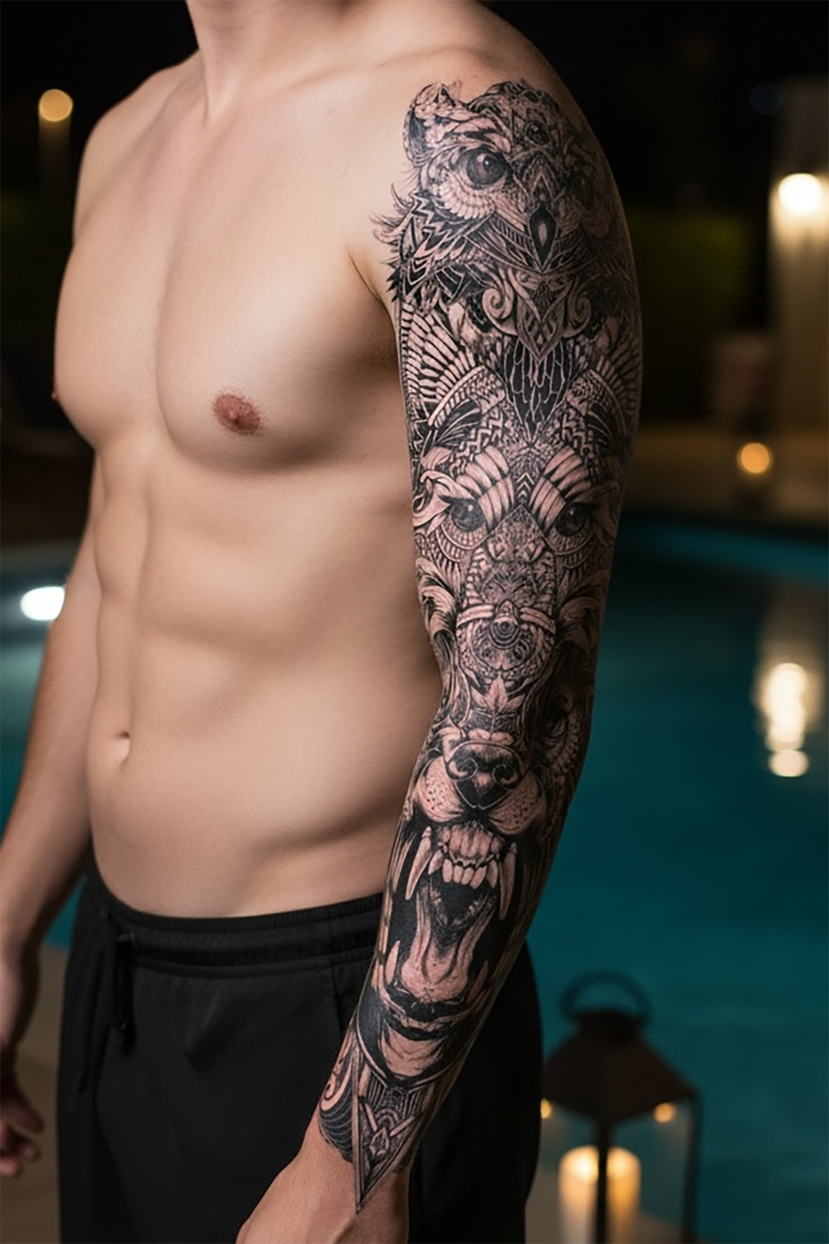 Geçici Hayvan Figürlü Kol Dövme Tattoo