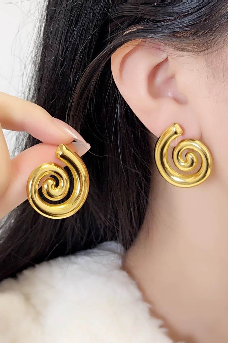 Altın Renk Çelik Küpe (Çift)