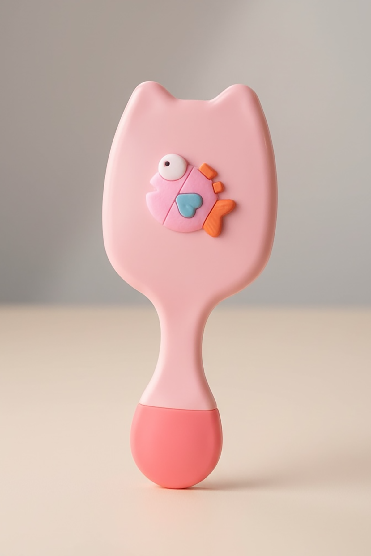 Pembe Renk Balık Figürlü Saç Tarama Fırçası/ Tarak