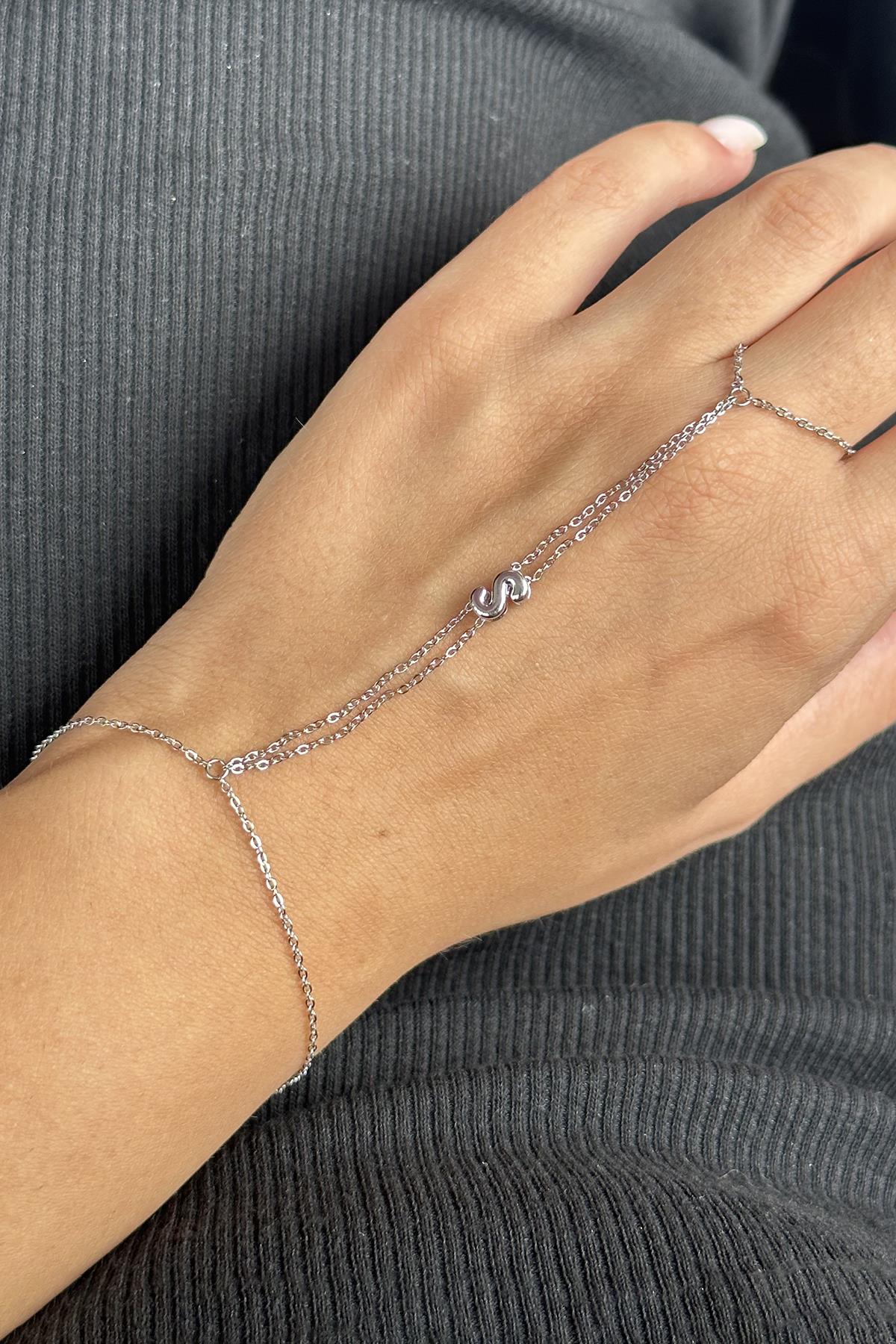 Gümüş Renk S Harf Çelik Şahmeran