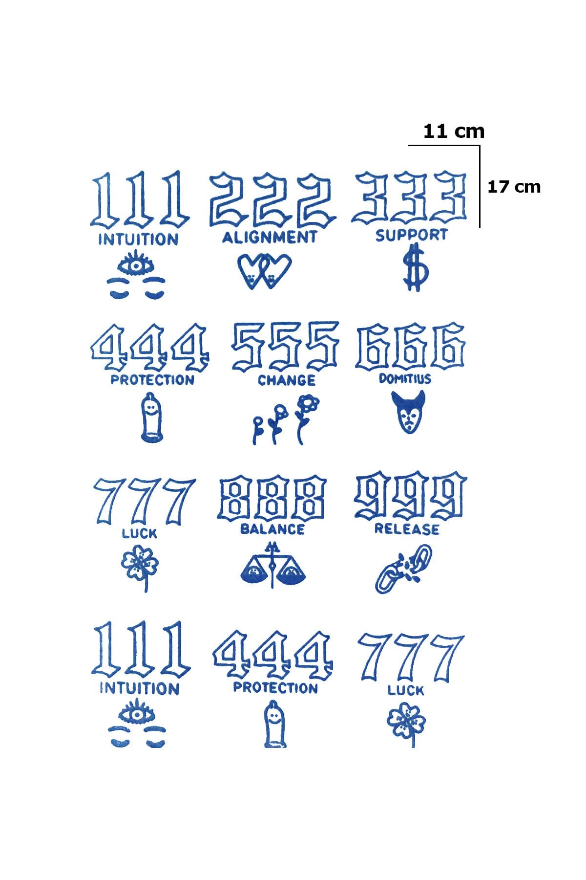 Karışık Sayılı Sonradan Kararan Yarı Kalıcı Geçici Dövme Tattoo