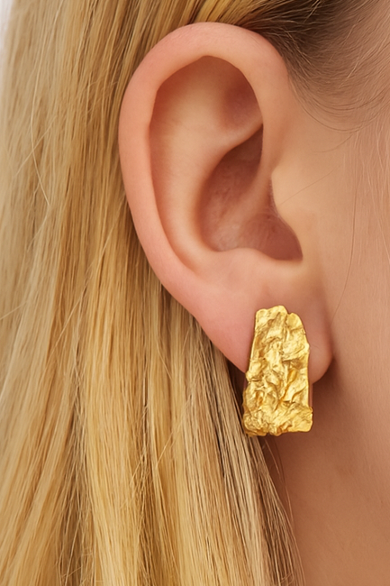 Altın Renk Çelik Küpe (Çift)