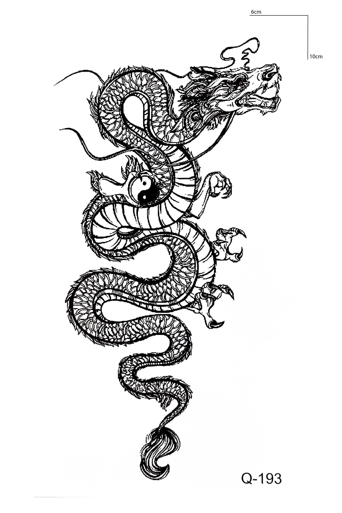 Ejderha Mini Geçici Dövme Tattoo