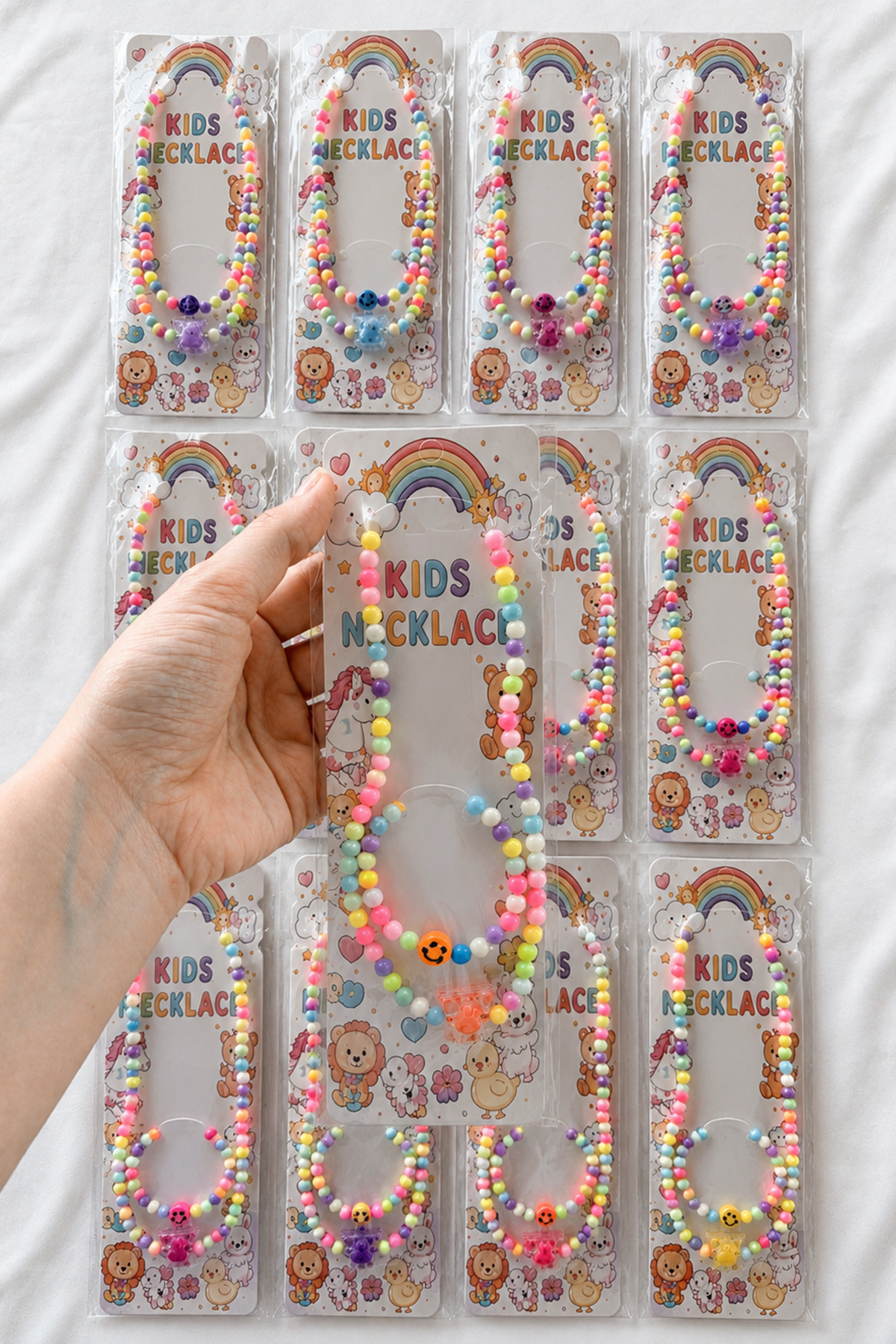 12'li Karışık Figürlü Çocuk  Kolye/Bileklik Set