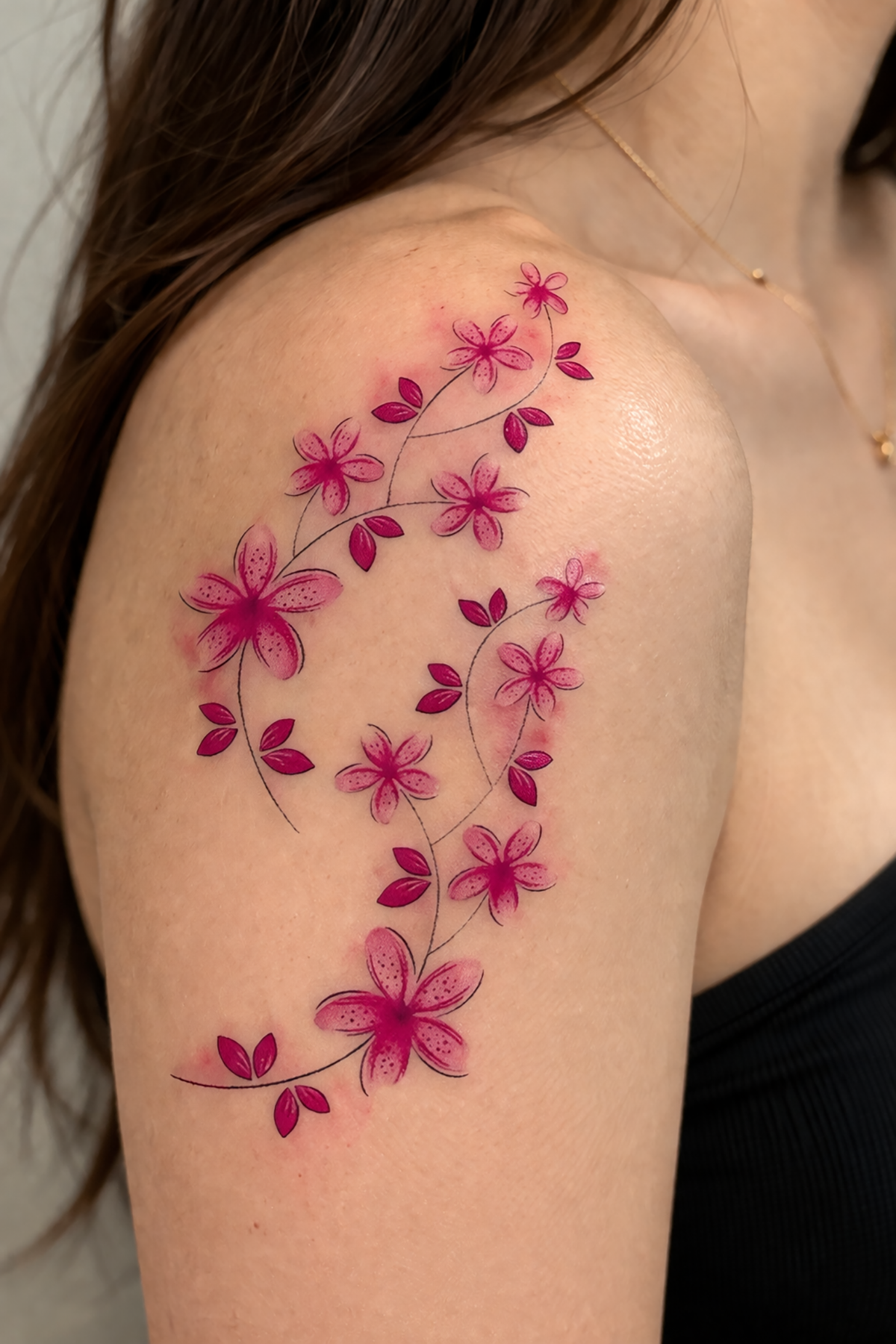 Geçici Çiçek Figürlü Mini Dövme Tattoo