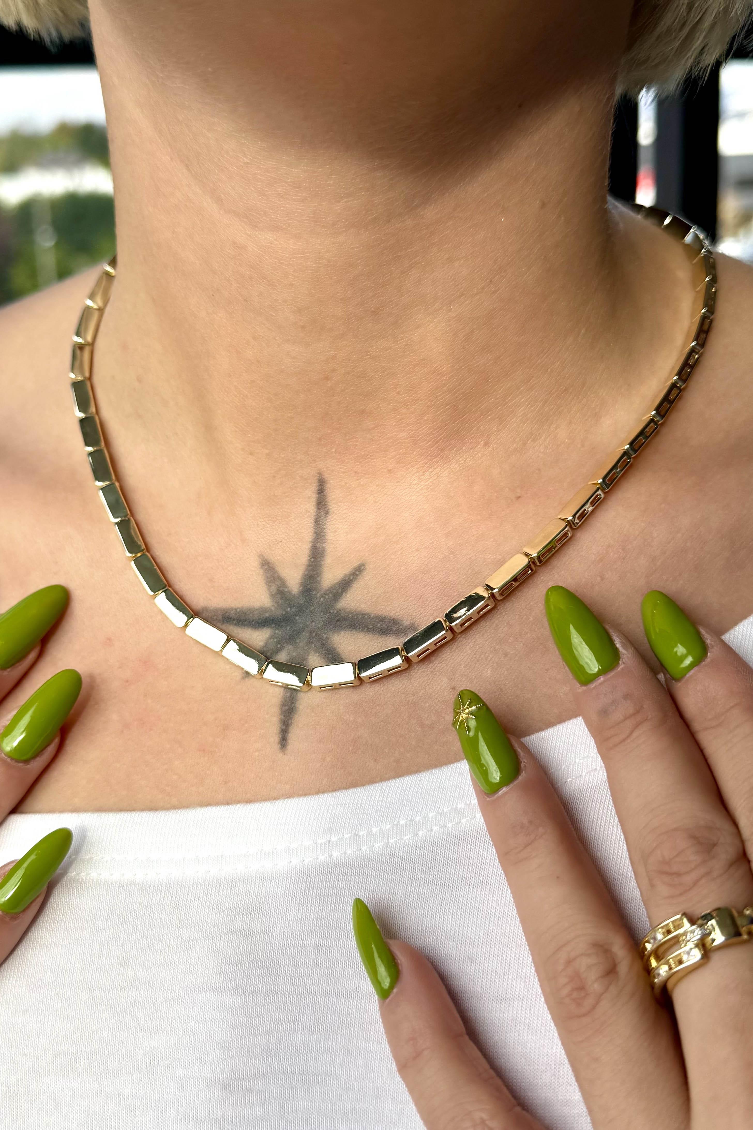 Altın Renk 14K Altın Kaplama VİP Kolye