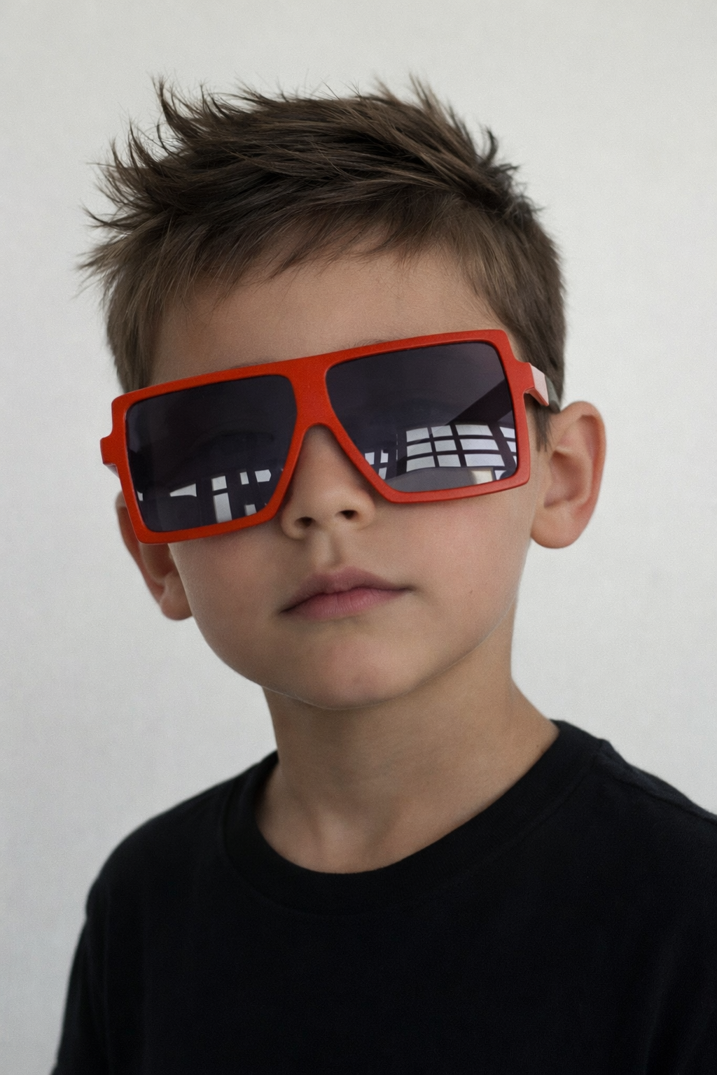 Turuncu Ve Siyah Renk Kare Çocuk Gözlük