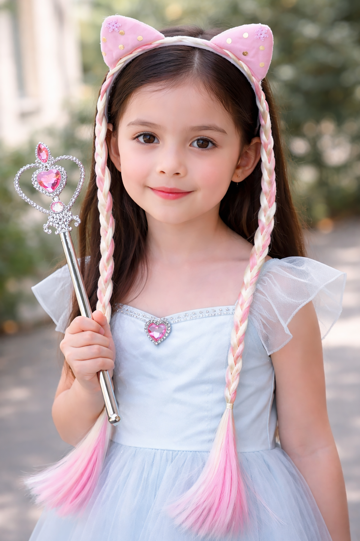 Pembe Renk Taç/Asa Set