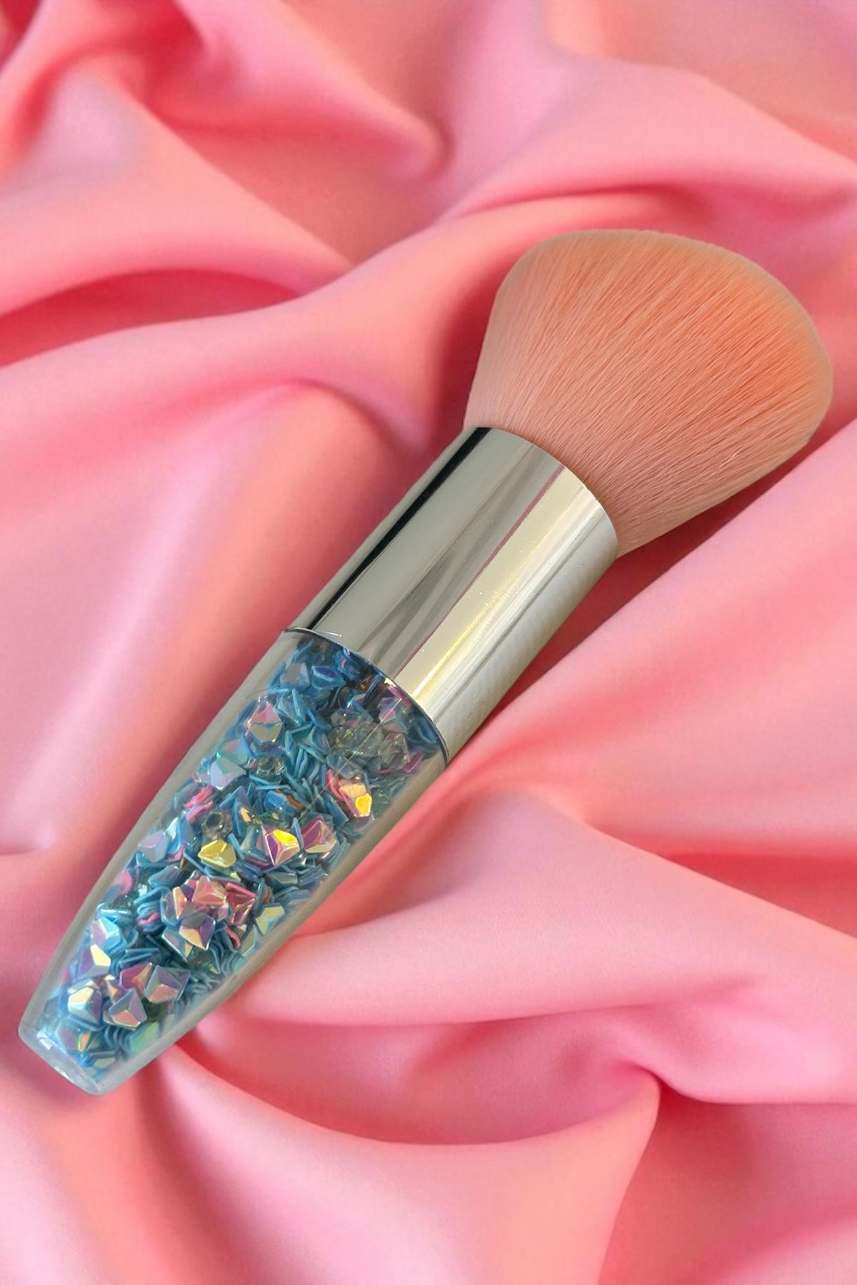 Karışık Renk Taş Detaylı Allık Fırçası