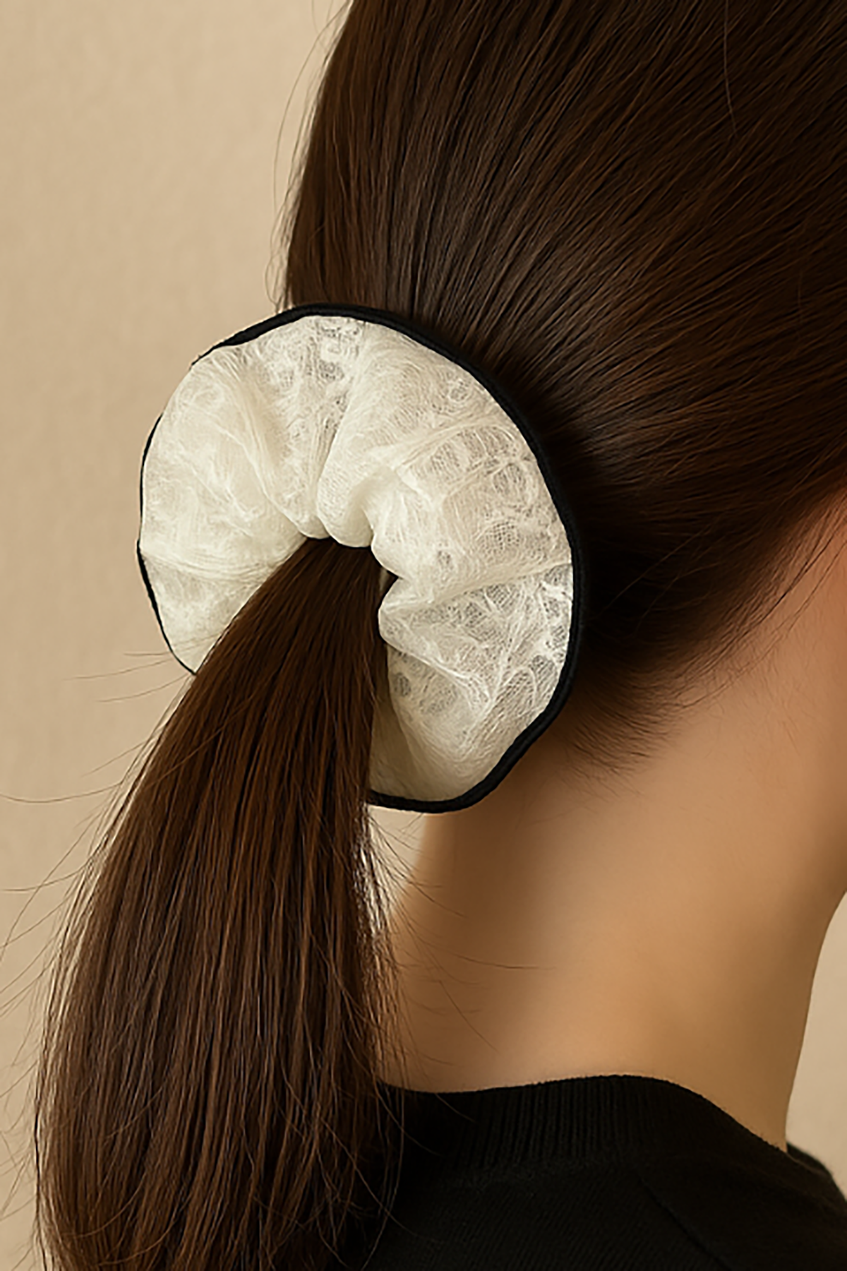 Krem Ve Siyah Renk Simit Toka