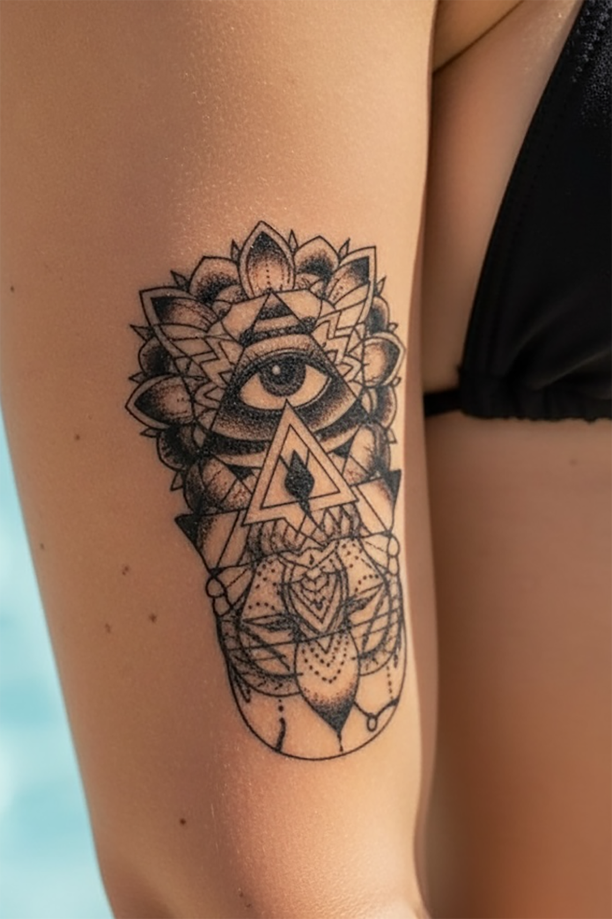 Geçici İlluminati Figürlü Mini Dövme