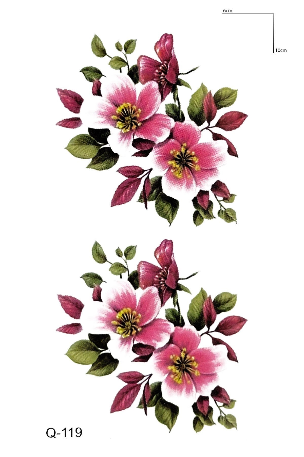 Çiçek Dövme Mini Geçici Dövme Tattoo