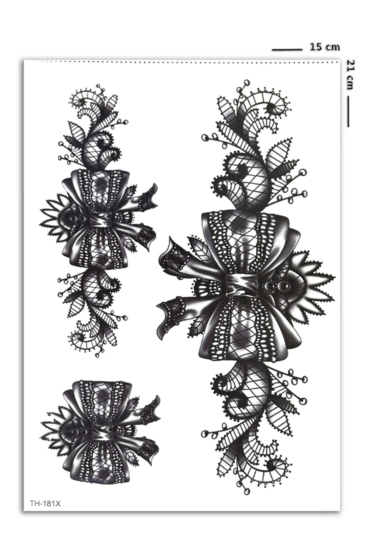 Kurdele Motifli Geçici Dövme Tattoo