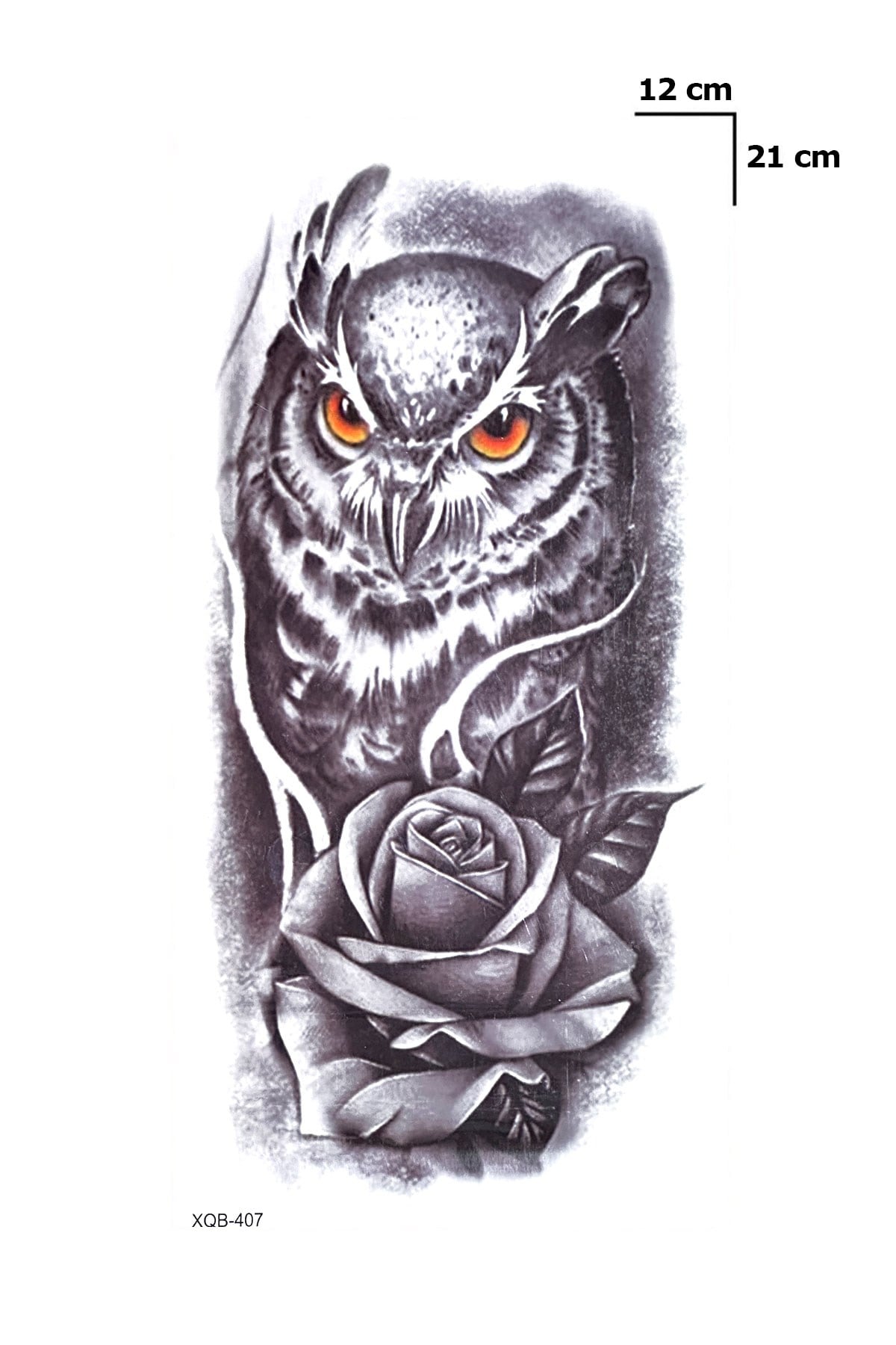 Baykuş Dövme Geçici Tattoo
