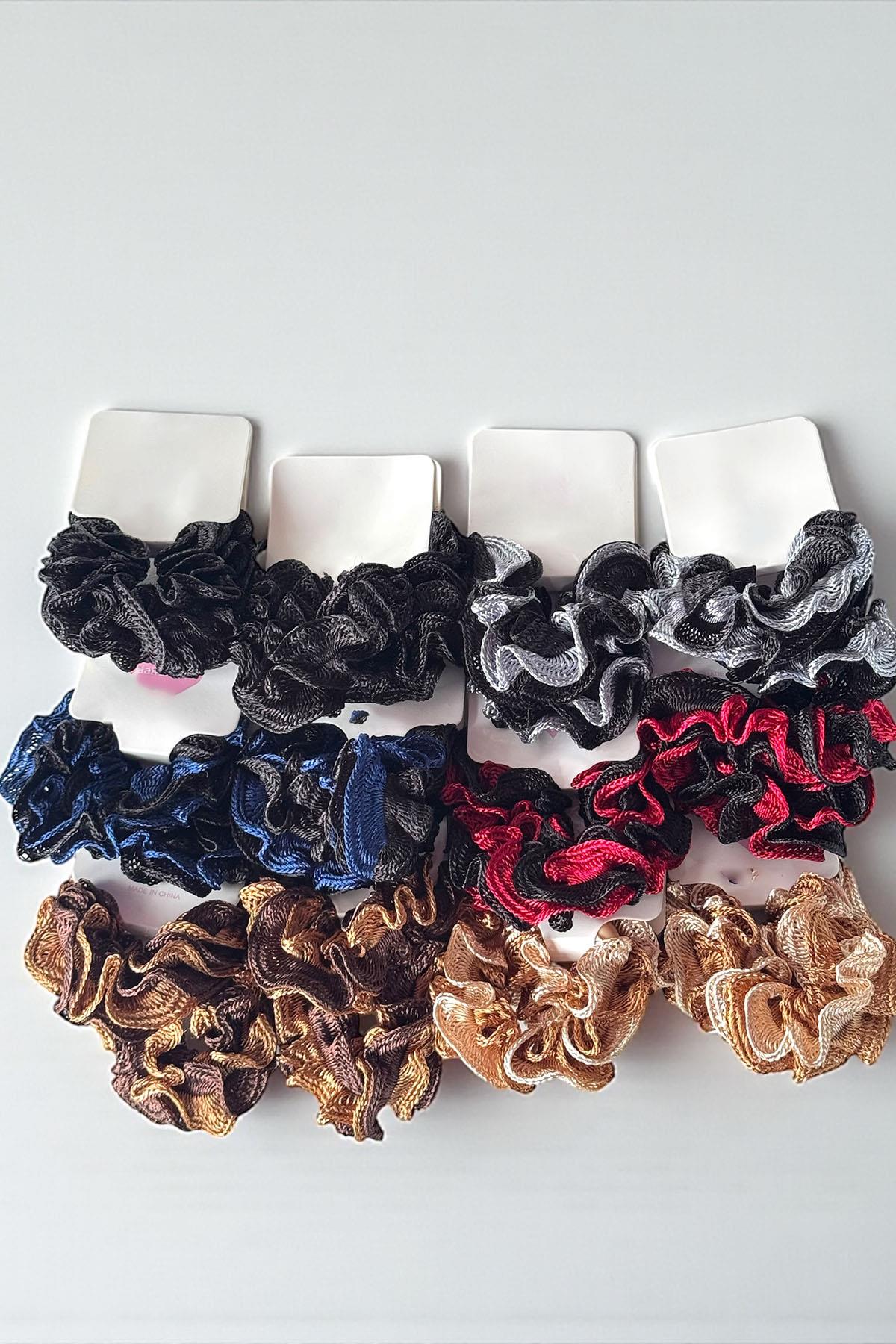 12'li Karışık Renk Lastik Toka Set