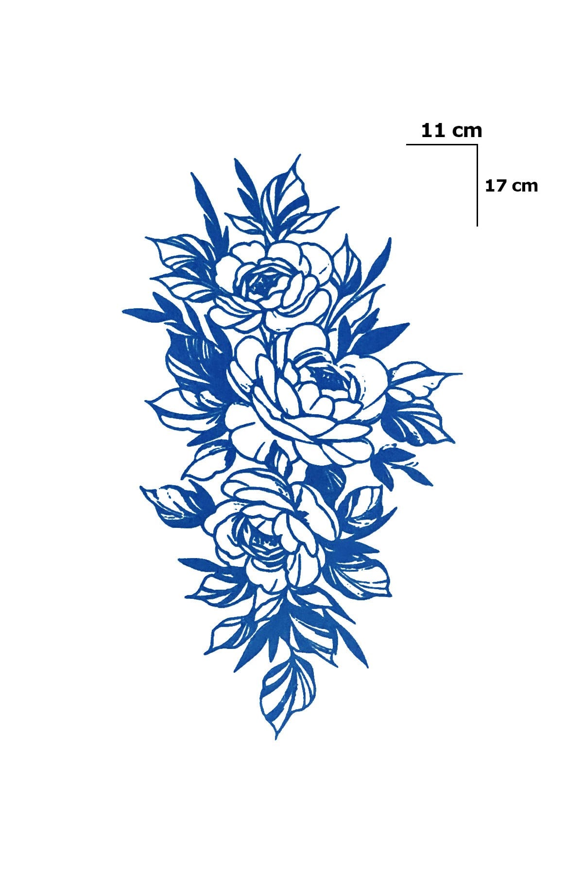 Çiçek Sonradan Kararan Yarı Kalıcı Geçici Dövme Tattoo