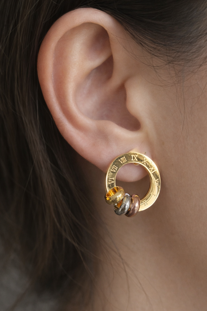 Altın Renk Çelik Küpe (Çift)