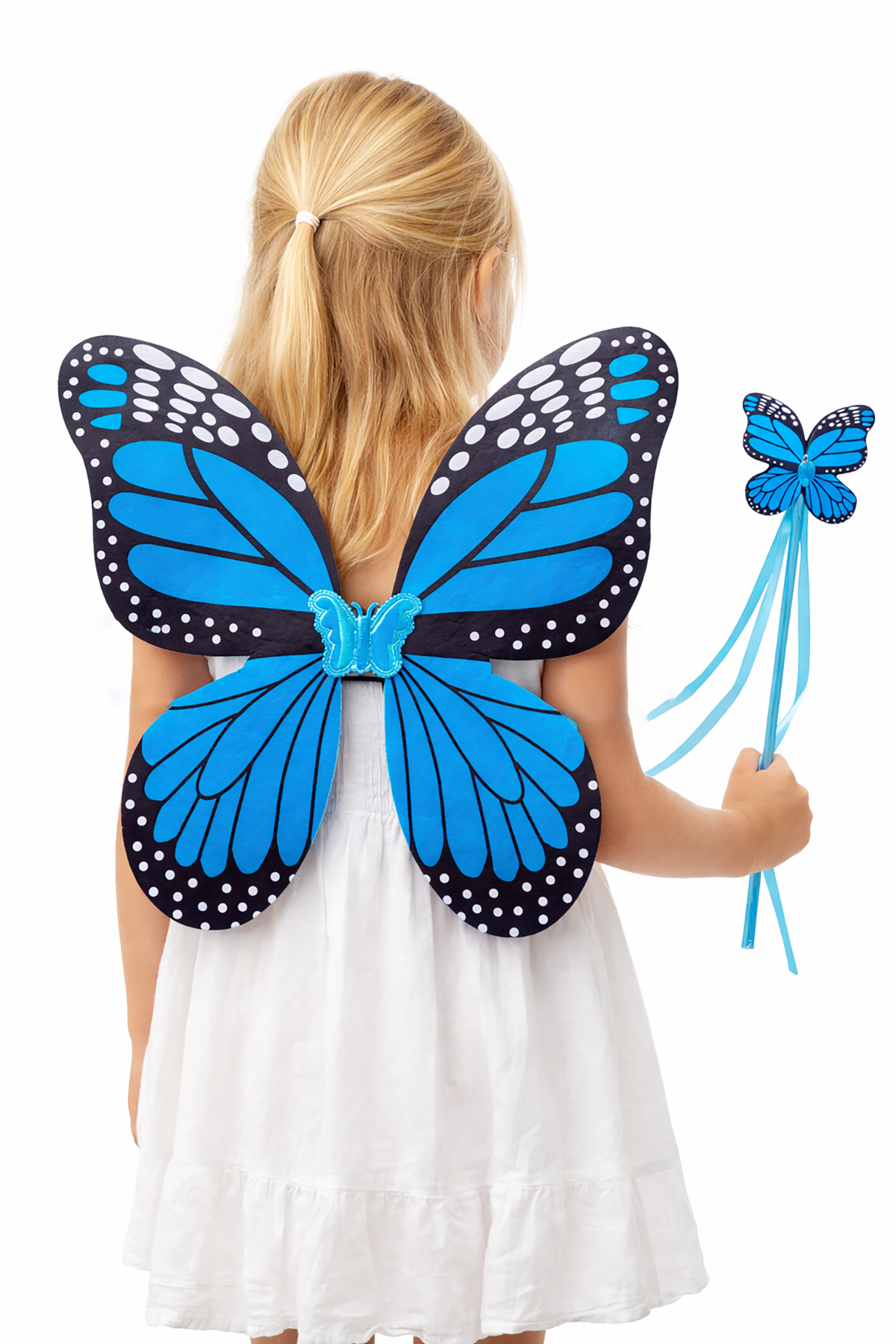 Mavi Renk Kelebek Figürlü Kanat / Asa Set