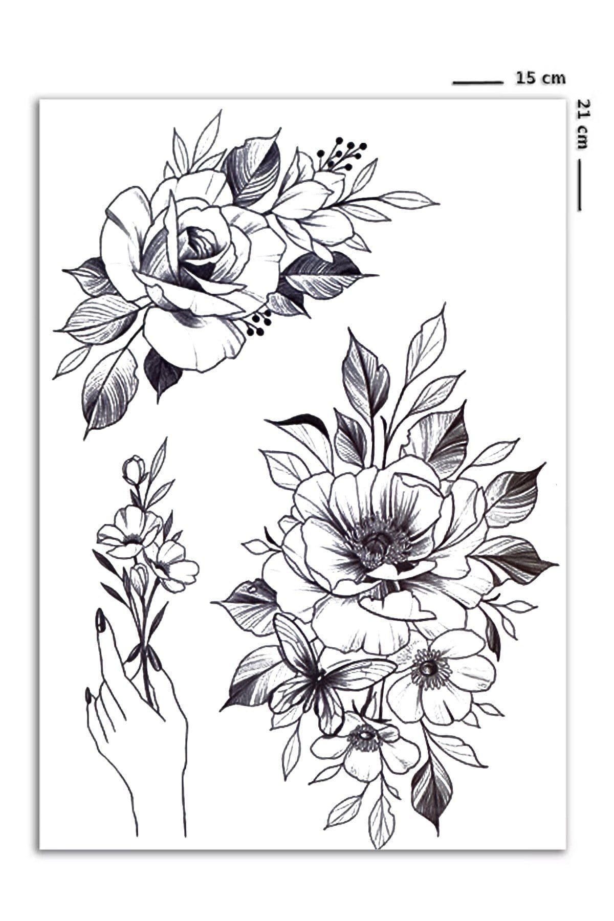 Çiçek Geçici Dövme Tattoo