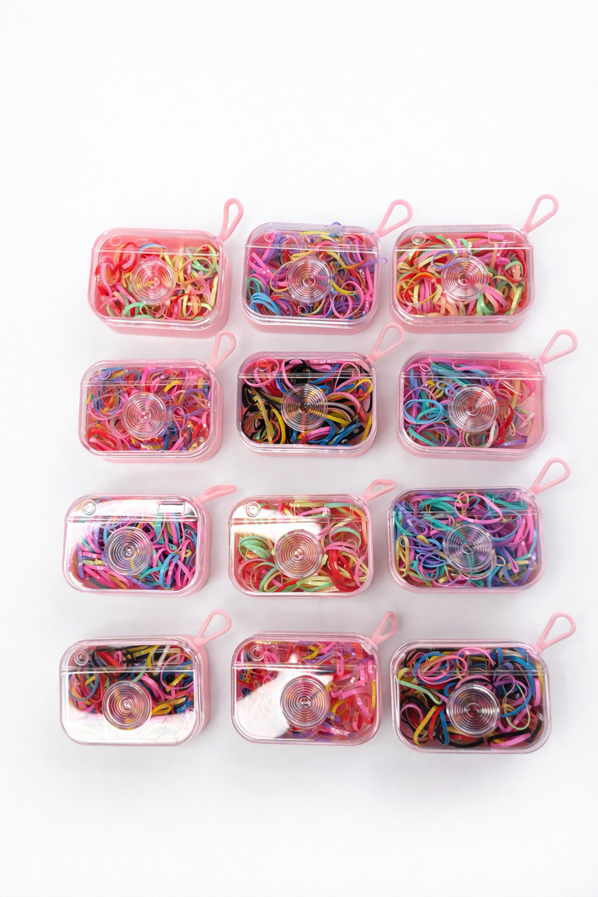 12'li Karışık Renk Lastik Toka Set